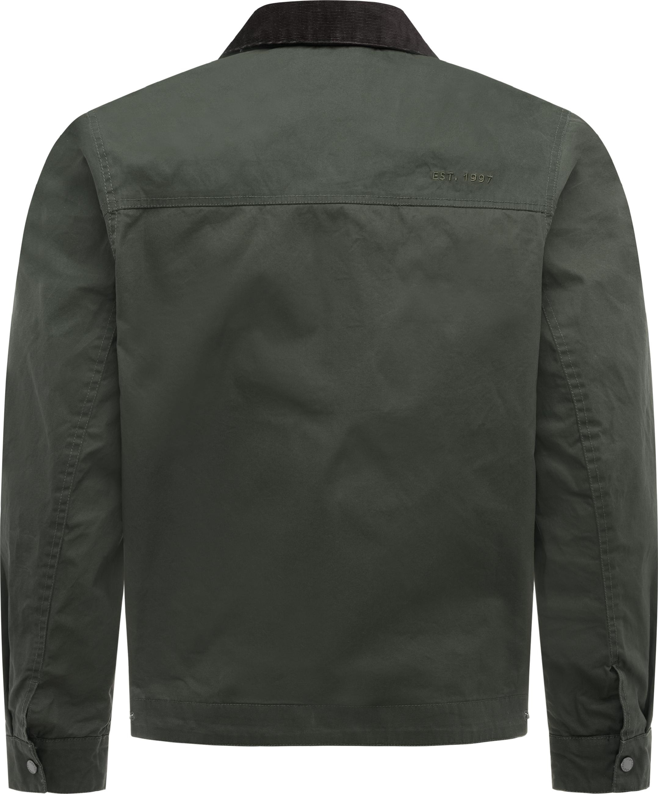 Ragwear Hemdjacke »Outdoorjacke Hertan Vintage« ohne Kapuze Leichte Herren Übergangsjacke mit Hemdkragen