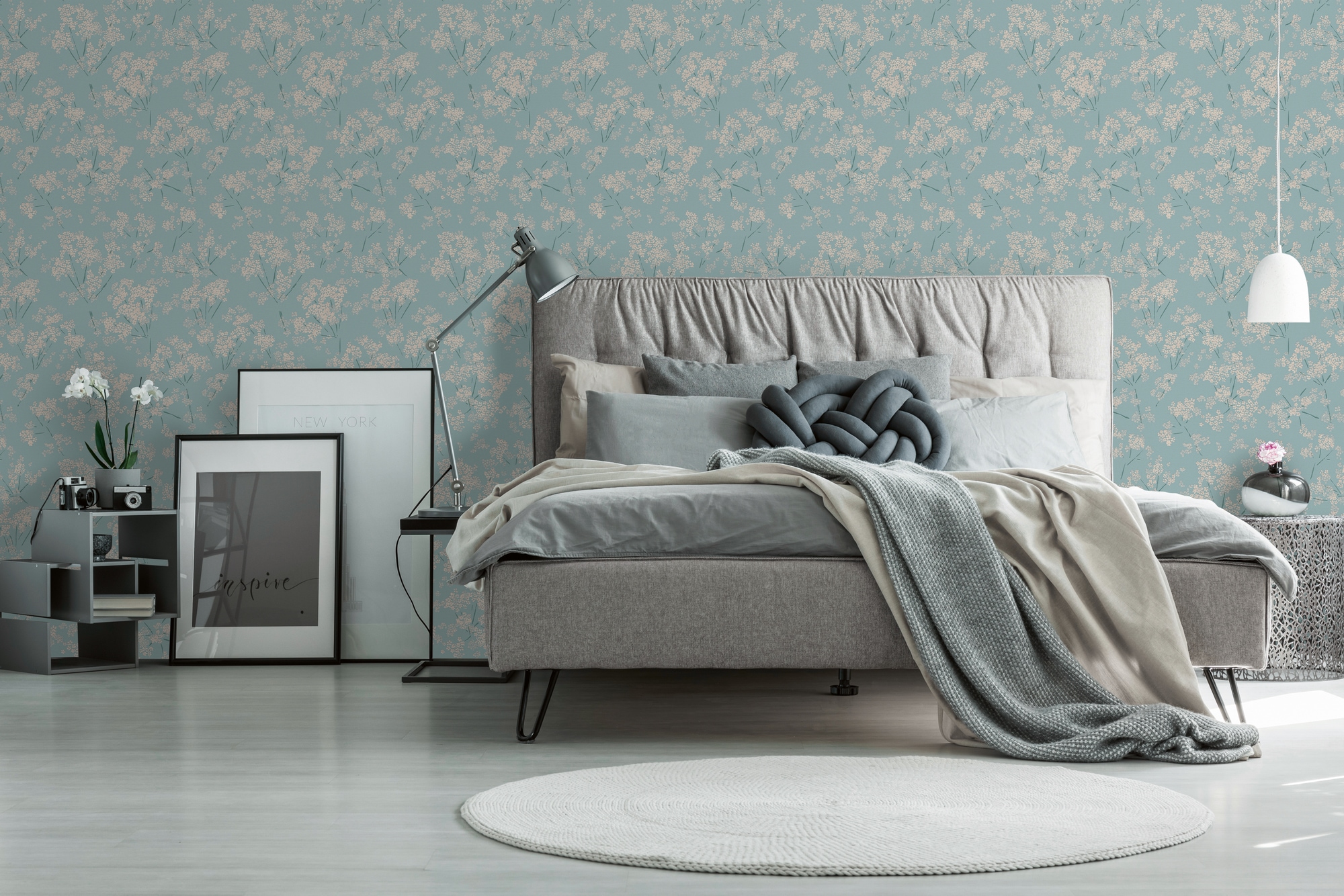 A.S. Création Vliestapete »Casual Living Blümchen-Tapete Mustertapete Floral Blumen« matt strukturiert Vliestapete Blumentapete für Schlafzimmer Küche Wohnzimmer Blümchen