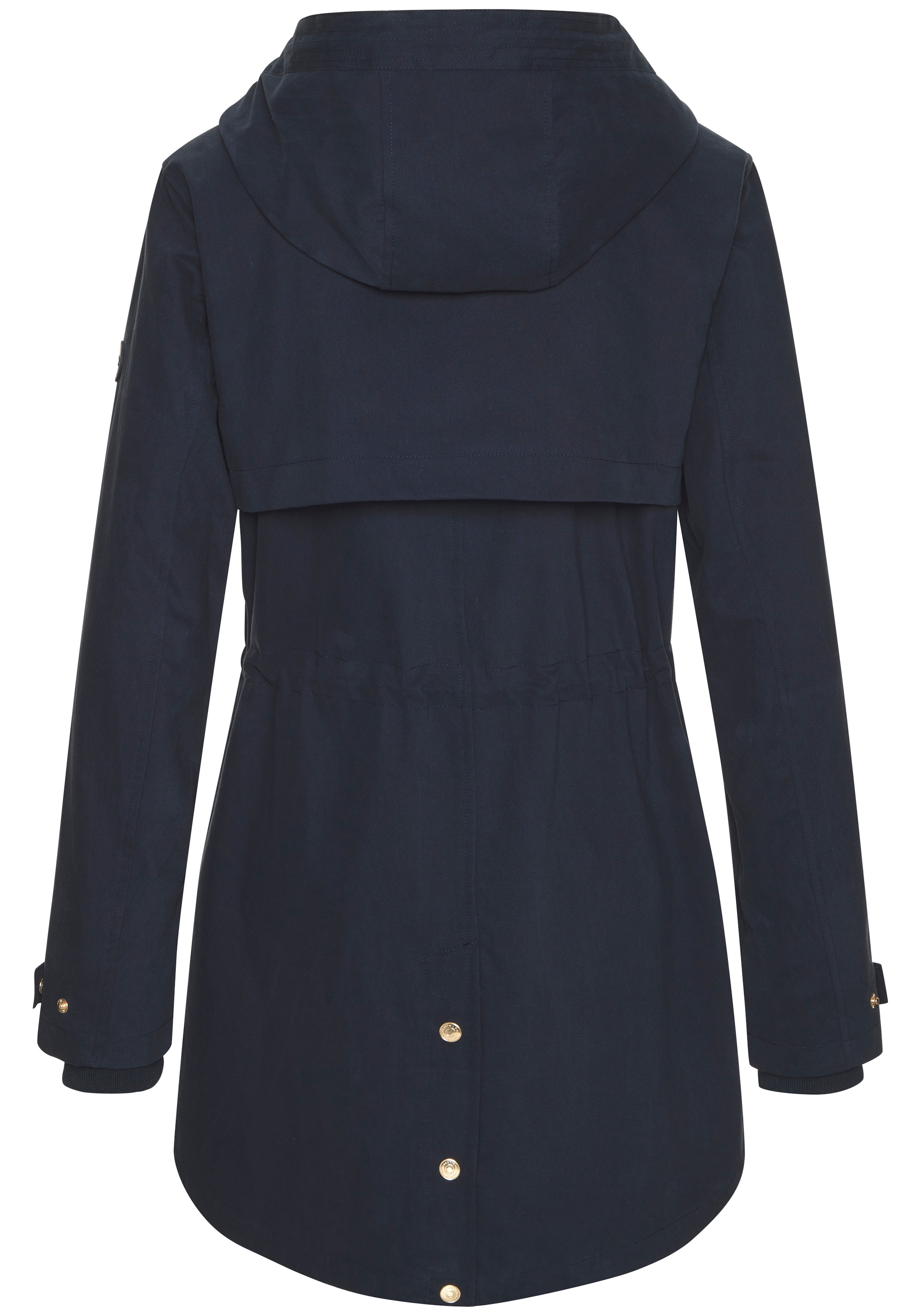 French Connection Outdoorjacke mit Kapuze Saumschlitz mit Druckknöpfen auf der Rückseite