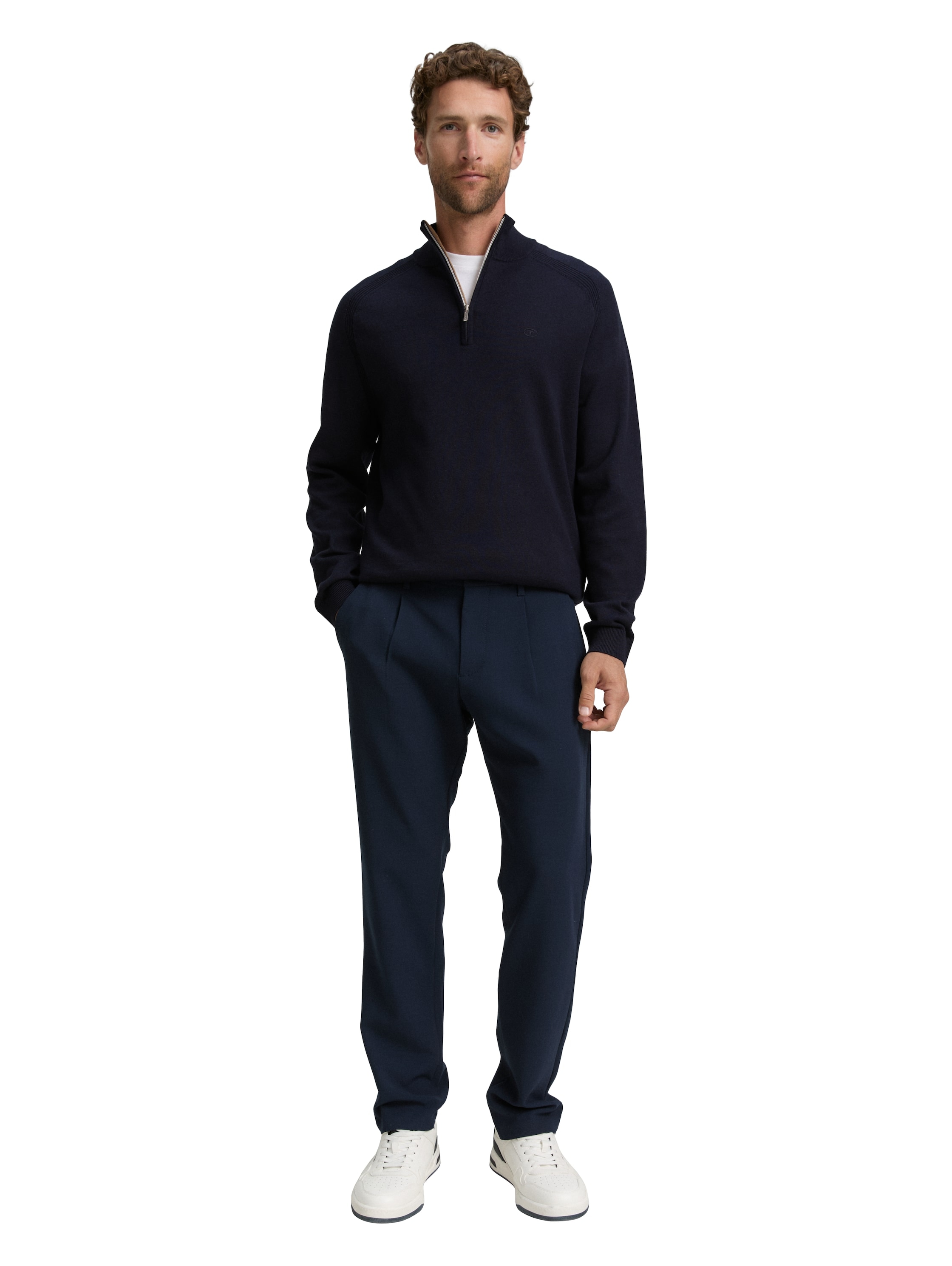 TOM TAILOR Troyer, mit Logo Stickerei