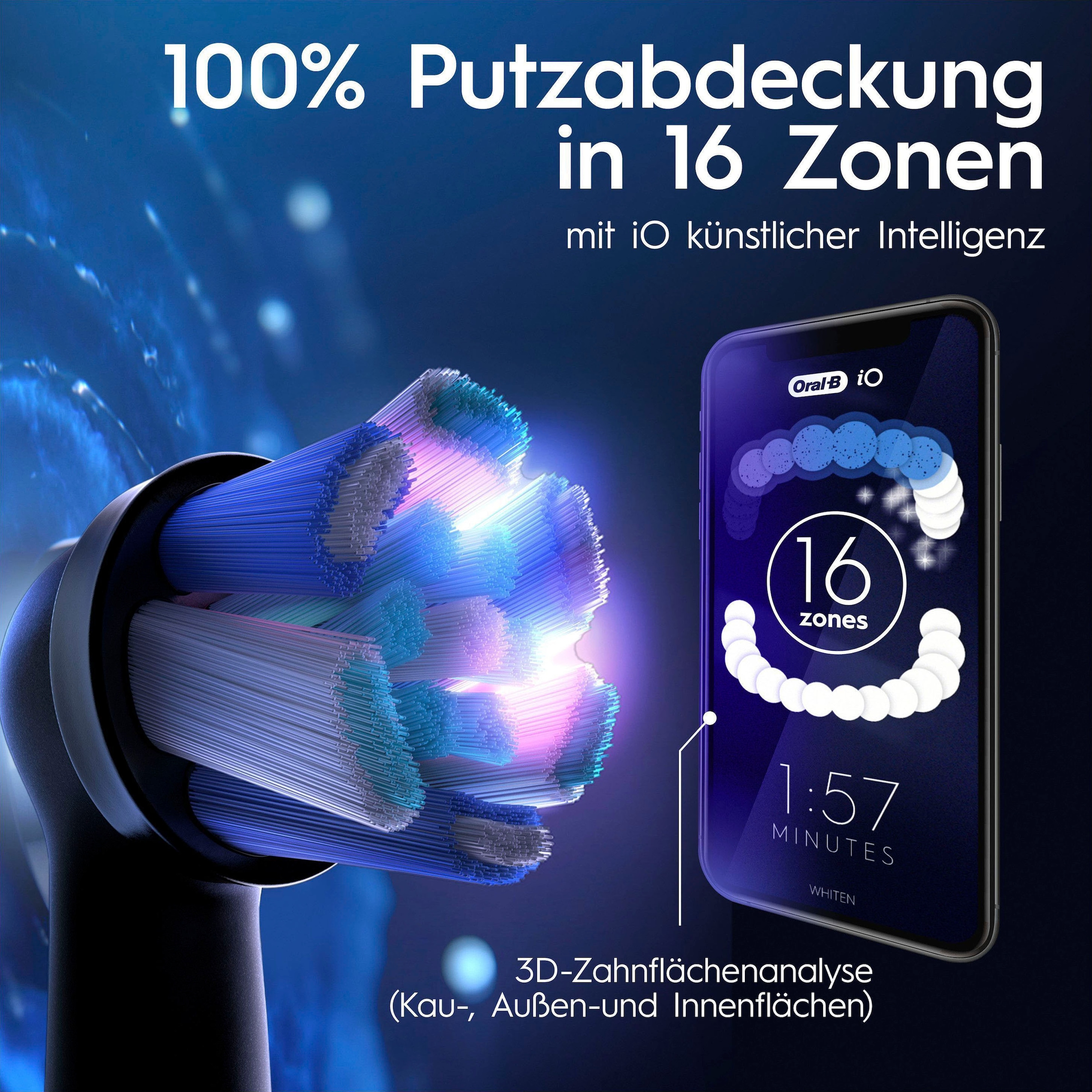 Oral-B Elektrische Zahnbürste »iO 9 Luxe Edition«, 1 St. Aufsteckbürsten, mit Magnet-Technologie, 7 Putzmodi, Farbdisplay & Lade-Reiseetui