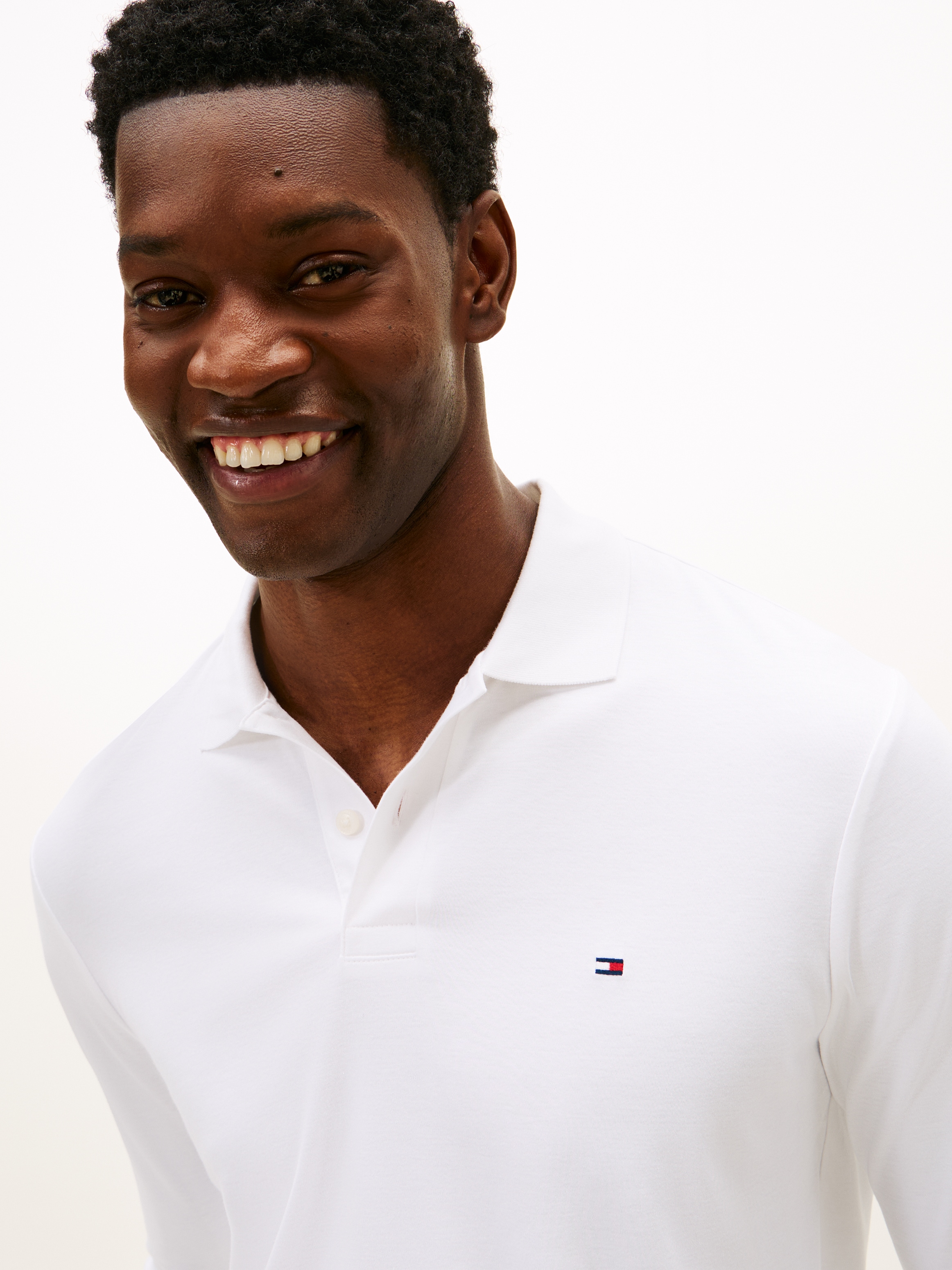 Tommy Hilfiger Langarm-Poloshirt »L/S LIQUID COTTON REG POLO mit Jersey und Markenlabel« unifarben, casual, regular fit, Baumwolle, Polokragen