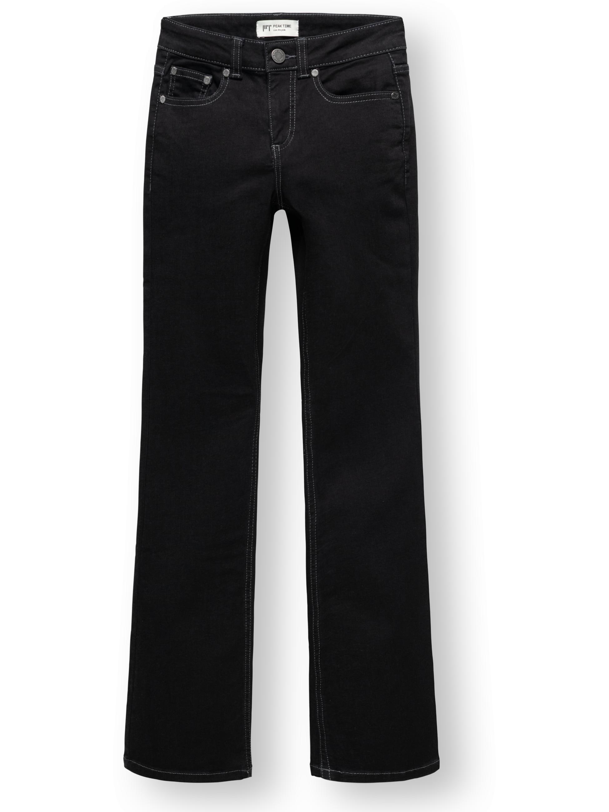 PEAK TIME 5-Pocket-Jeans »Bootcut-Jeans Zenita« Damen Bootcut Jeans mit Logoprägung