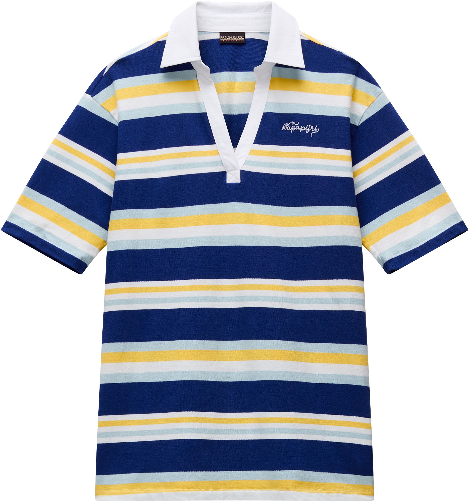 Napapijri Kurzarmshirt »E-ETE SS W STRIPE SA8«, Mit V-Ausschnitt
