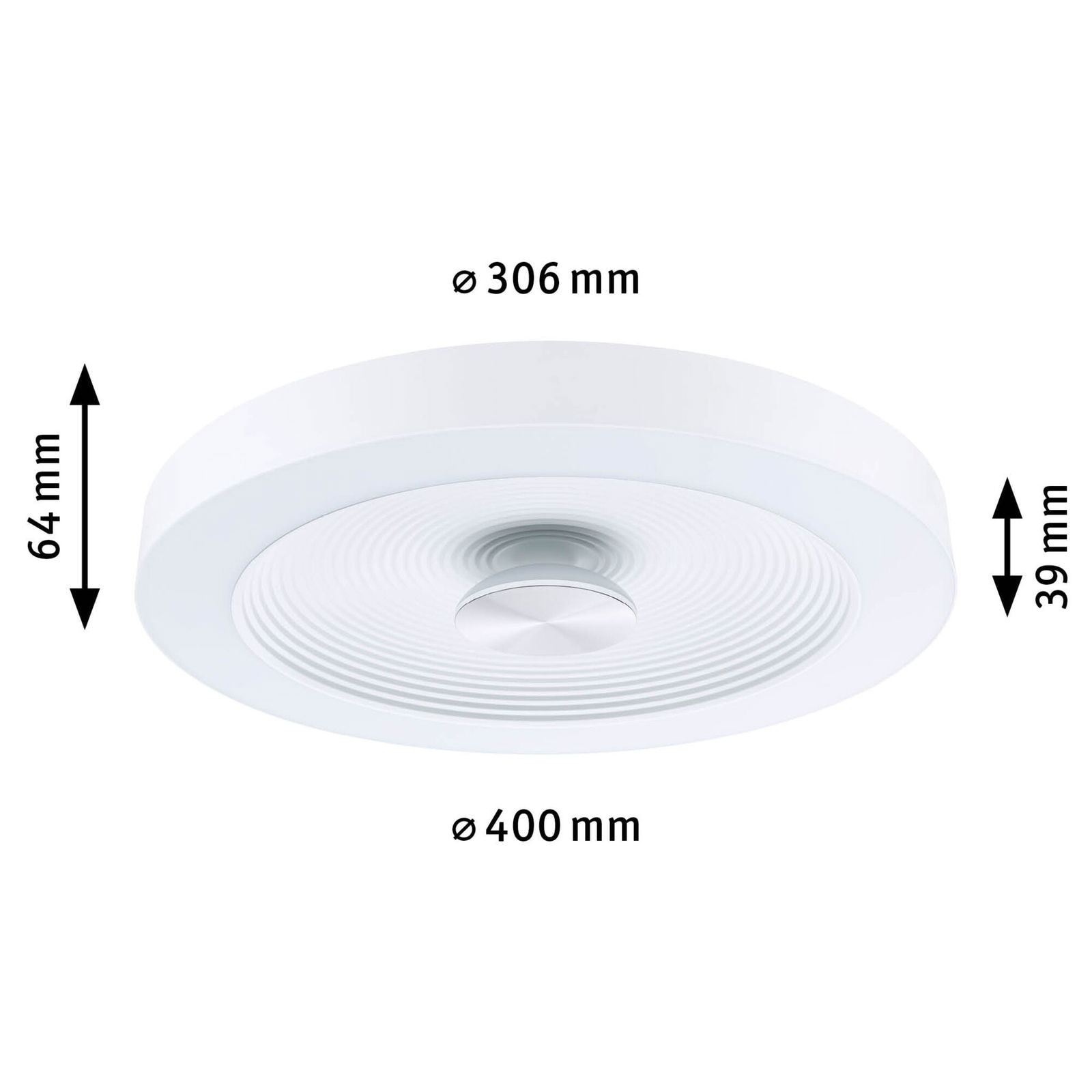 Paulmann LED Deckenleuchte »LED Deckenleuchte Volea IP44  3000K 500lm / 2400lm 230V 4 / 1x18,5W« 1 Stk. Warmweiß Dimmer