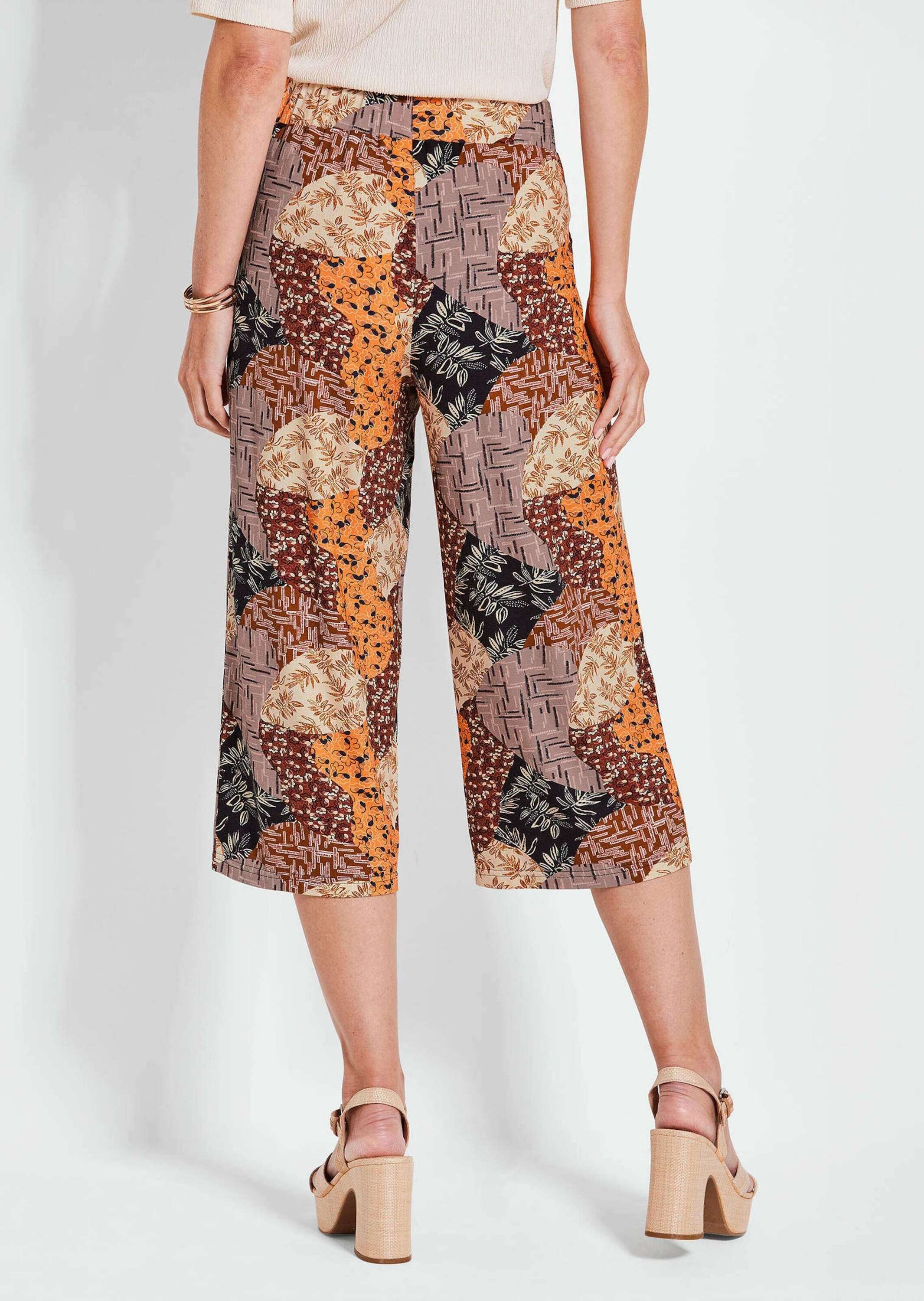 GOLDNER Schlupfhose »Kurzgröße Sommerhose VERA mit Mustermix Print«