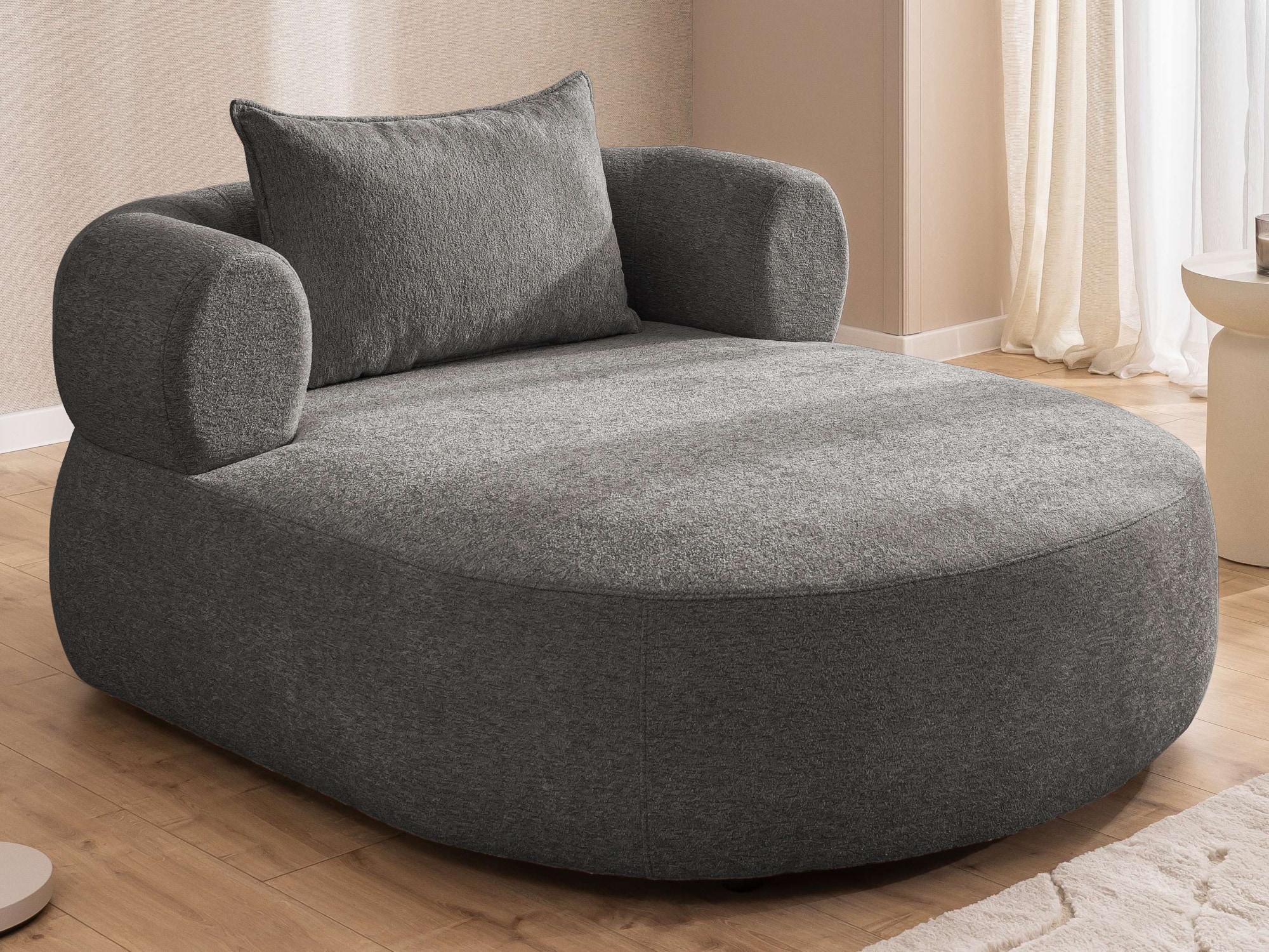 Home affaire XXL-Sessel »LUSSAC Loveseat extra tief, große Sitzfläche, Maße B/T/H: 123/158/78cm« hoher Sitzkomfort und modernes Design, Sofa ohne Bettfunktion