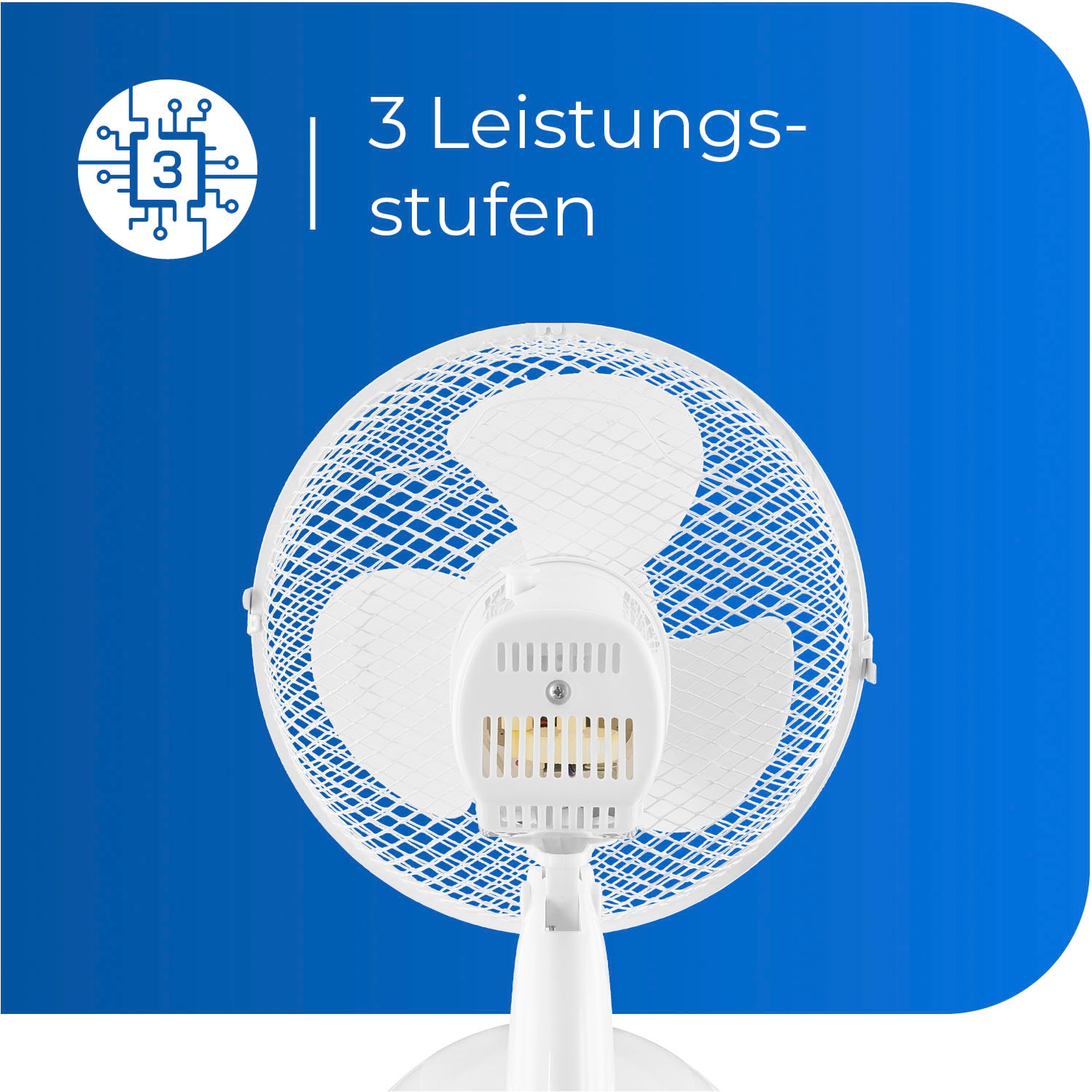 exquisit Tischventilator »VT 33056 we«, Ø 23 cm, inkl. Oszillation & 30 W Leistung