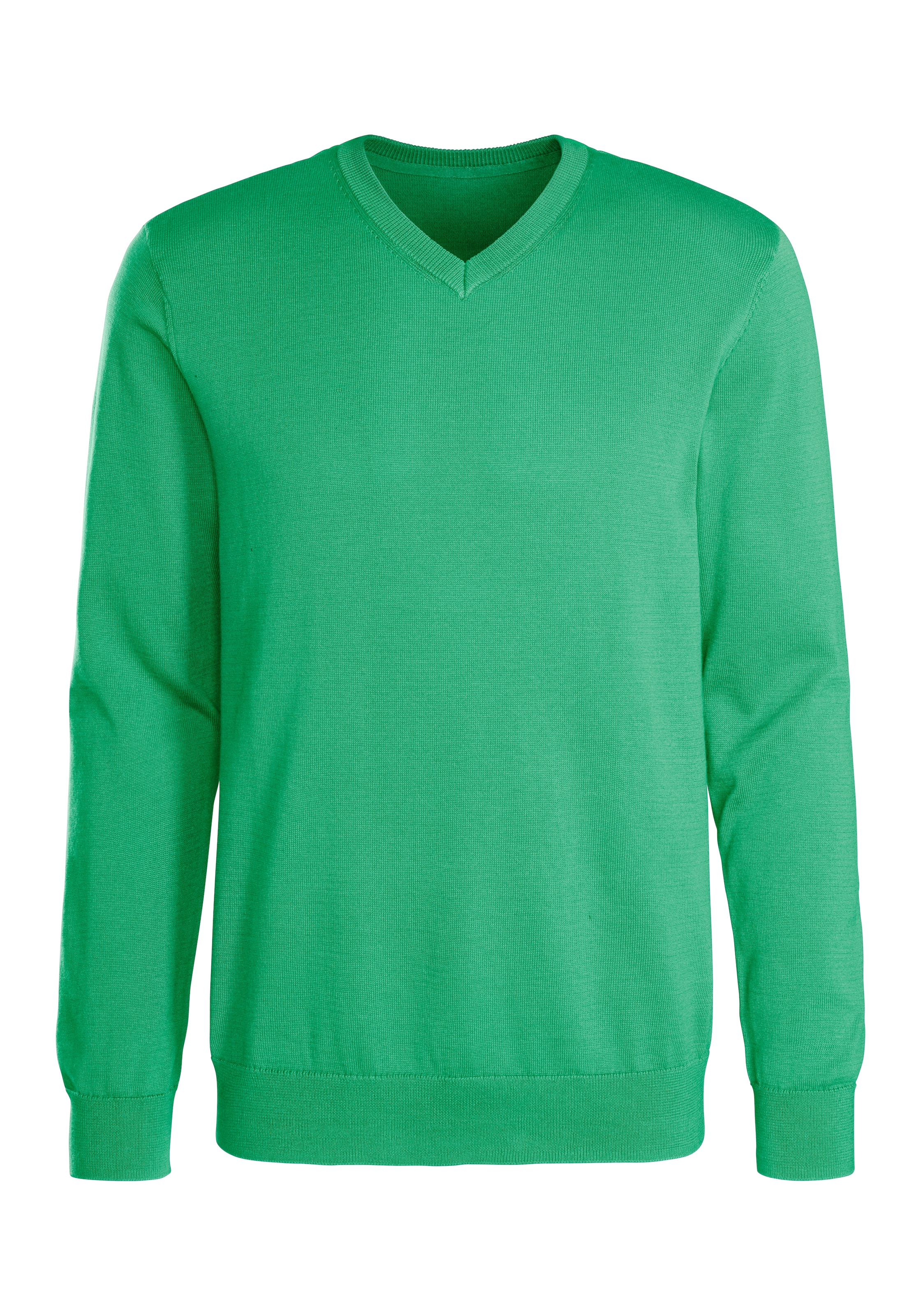 H.I.S Strickpullover mit V-Ausschnitt, Pullover aus Feinstrick, Baumwollmischung