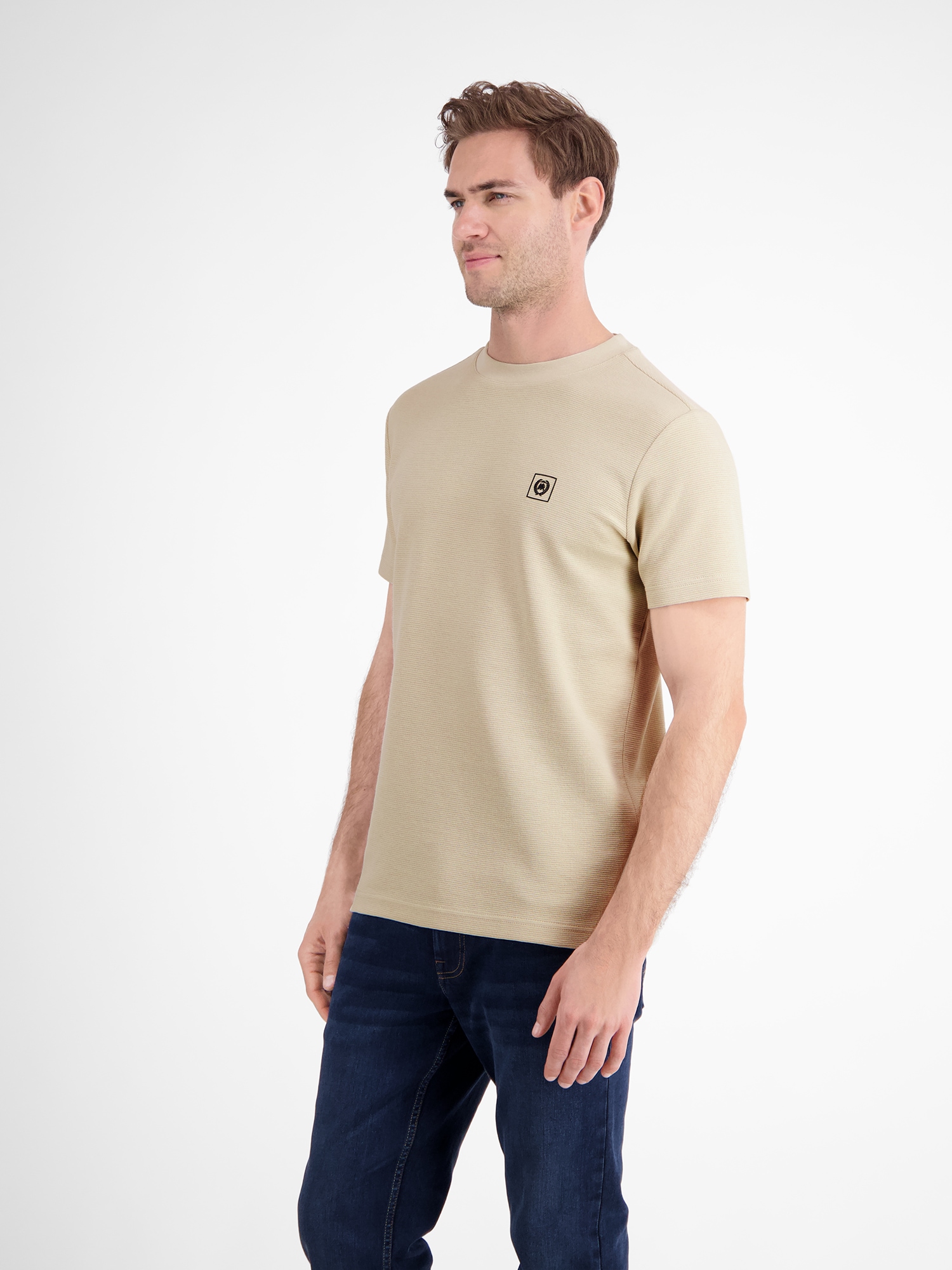 LERROS T-Shirt »LERROS Herren T-Shirt in Strukturqualität«