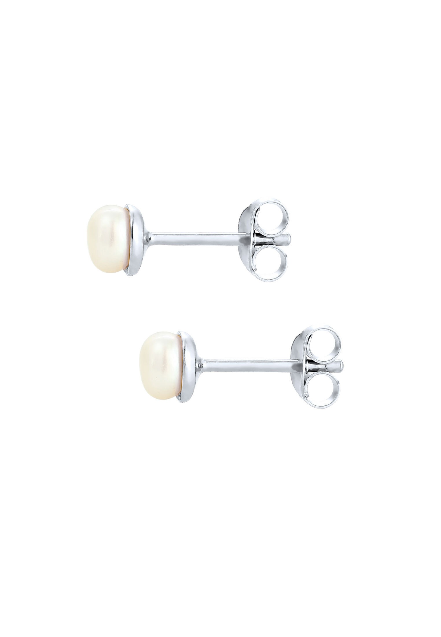 Elli Paar Ohrstecker »Ohrringe Süßwasserzuchtperlen Basic Klassik 925 Silber«