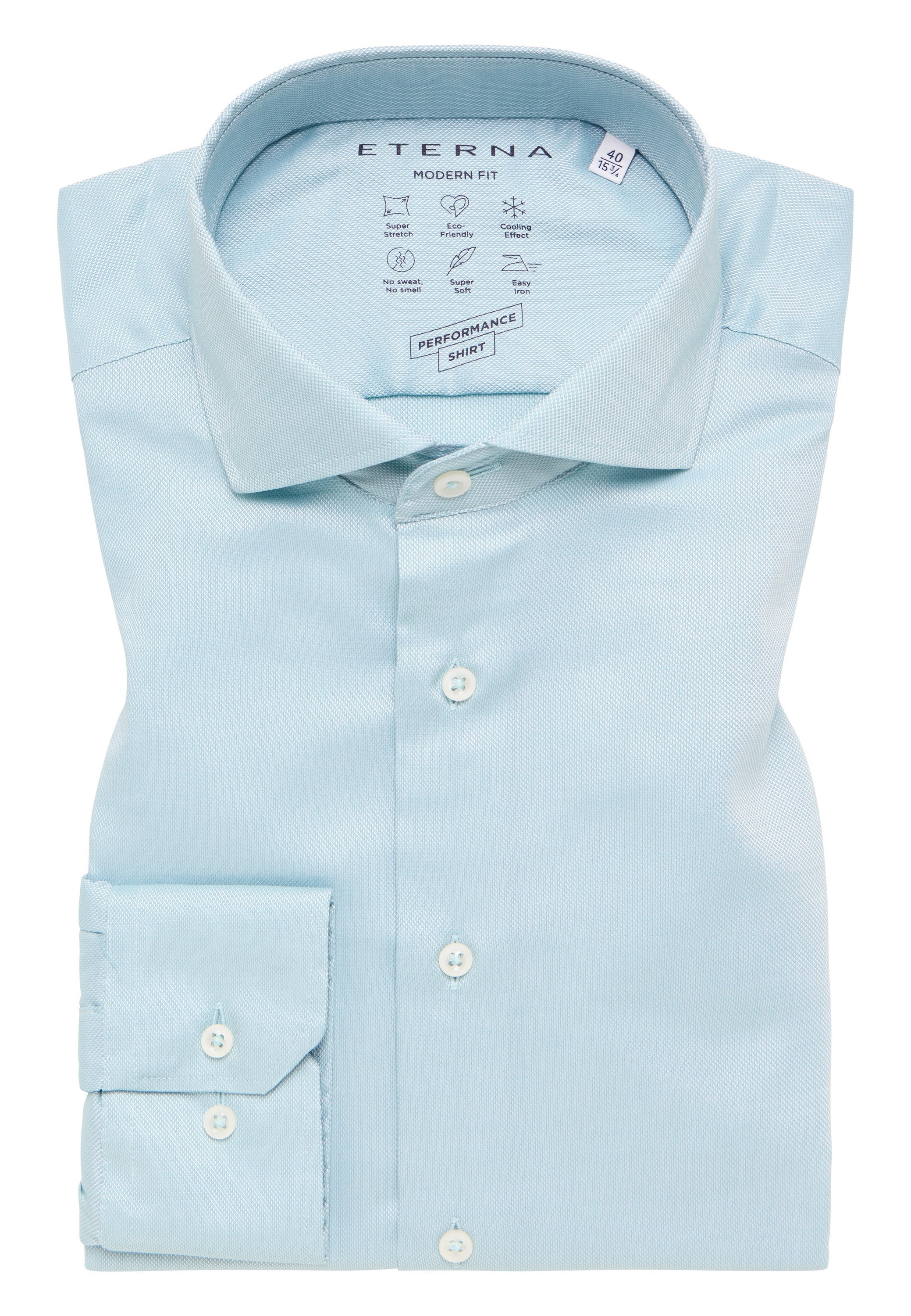 Eterna Langarmhemd »MODERN FIT«, EASY IRON (bügelleicht)