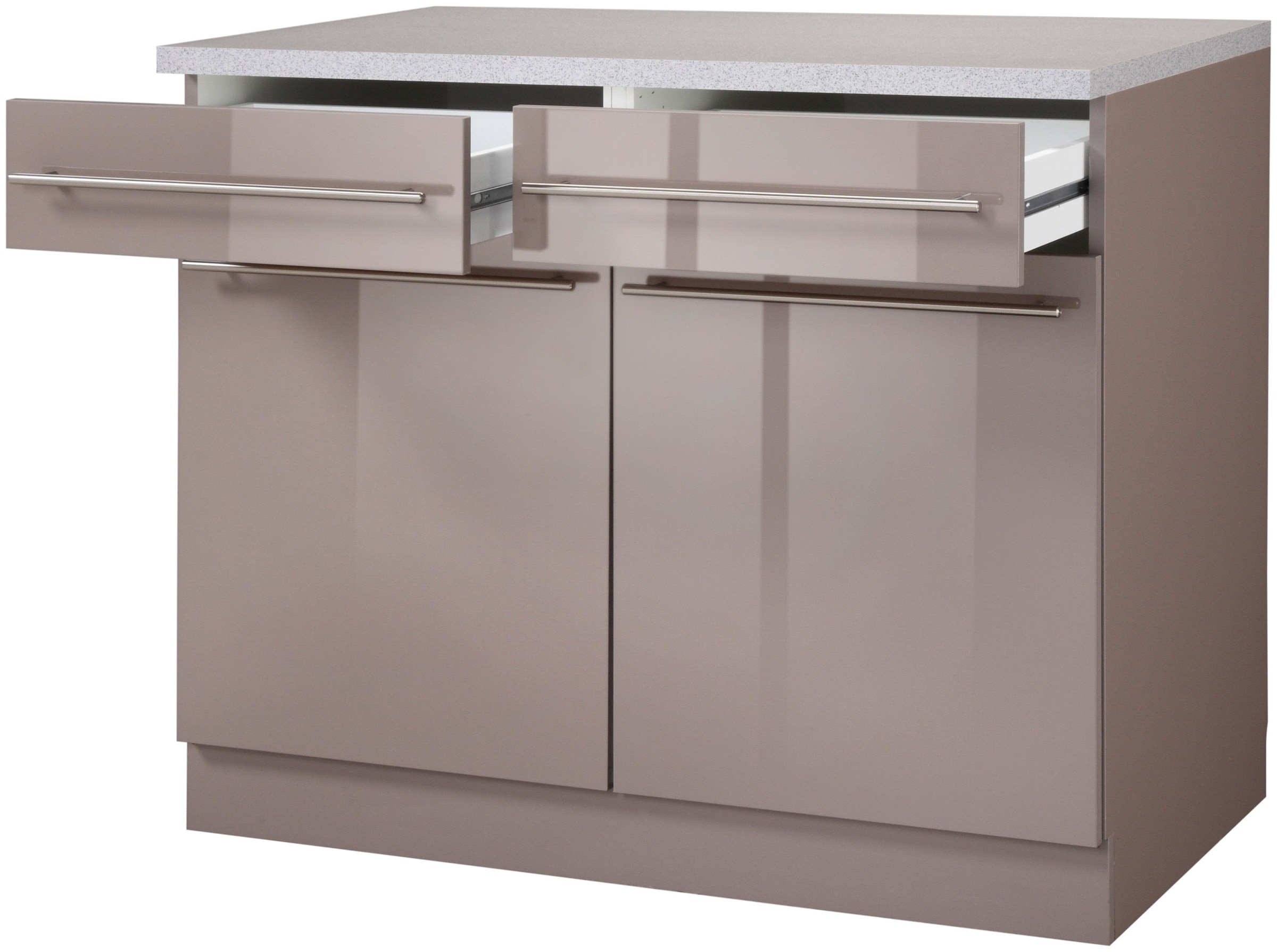 wiho Küchen Unterschrank »Chicago« 100 cm breit, 2 Schubkästen und 2 Türen, für viel Stauraum