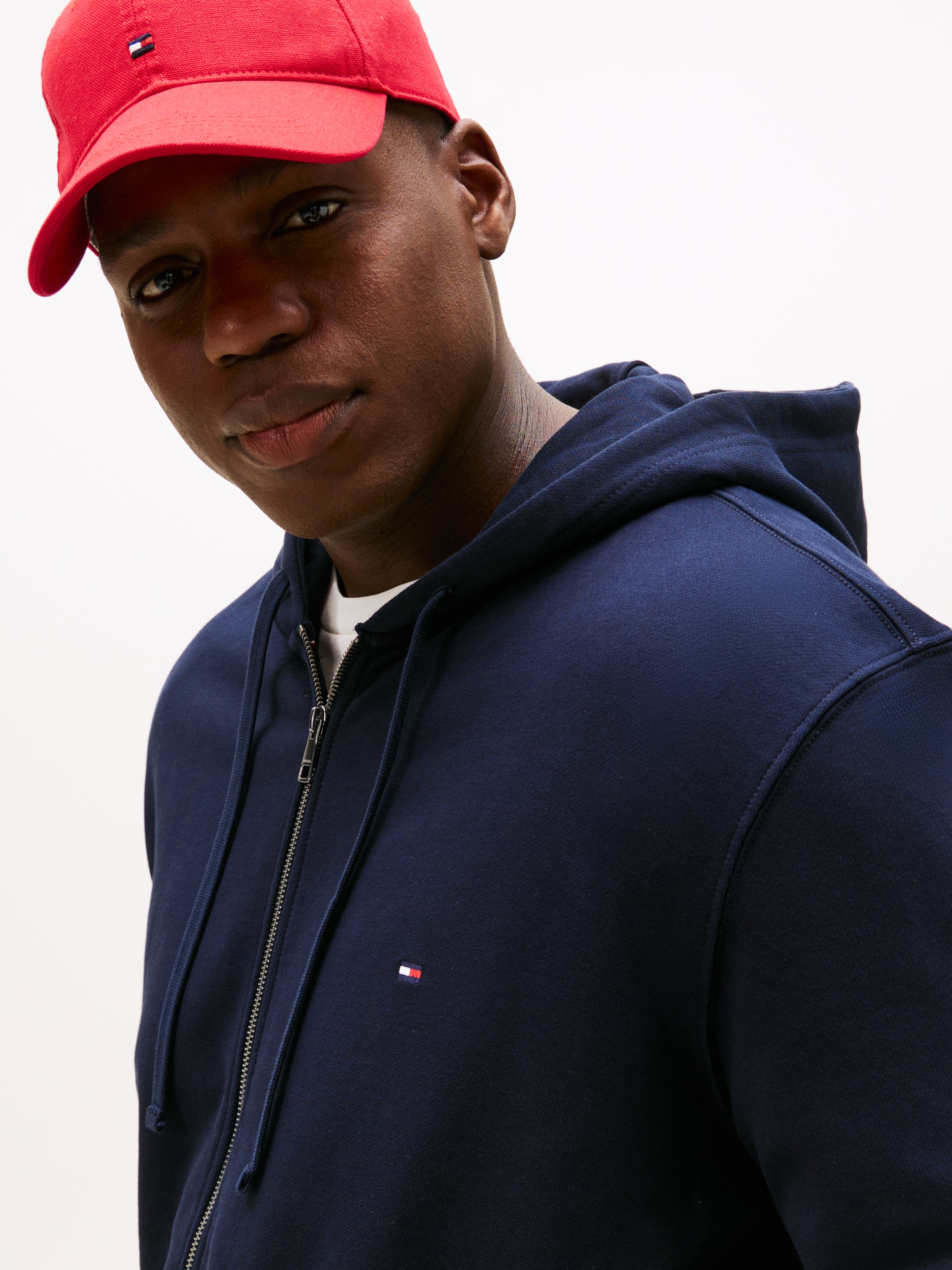 Tommy Hilfiger Big & Tall Kapuzensweatjacke »BT-ESSENTIAL TERRY ZIP THROUGH«, Große Größen, Kapuze mit Tunnelzug