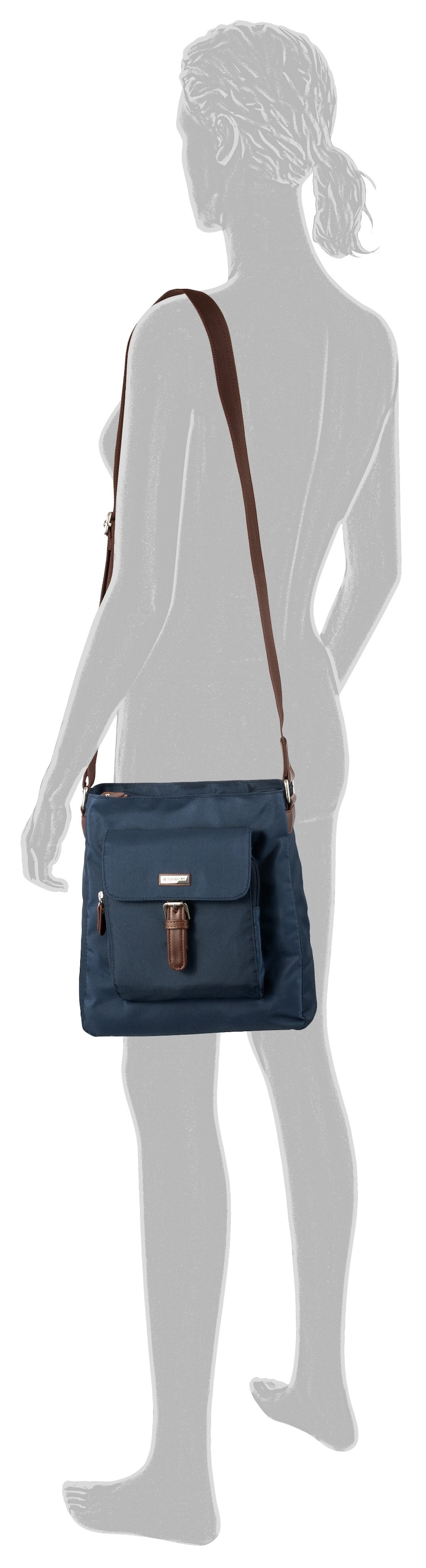 TOM TAILOR Hobo »Rina«, aus leichtgewichtigem Nylon und aufwändig gewebten Gurtband