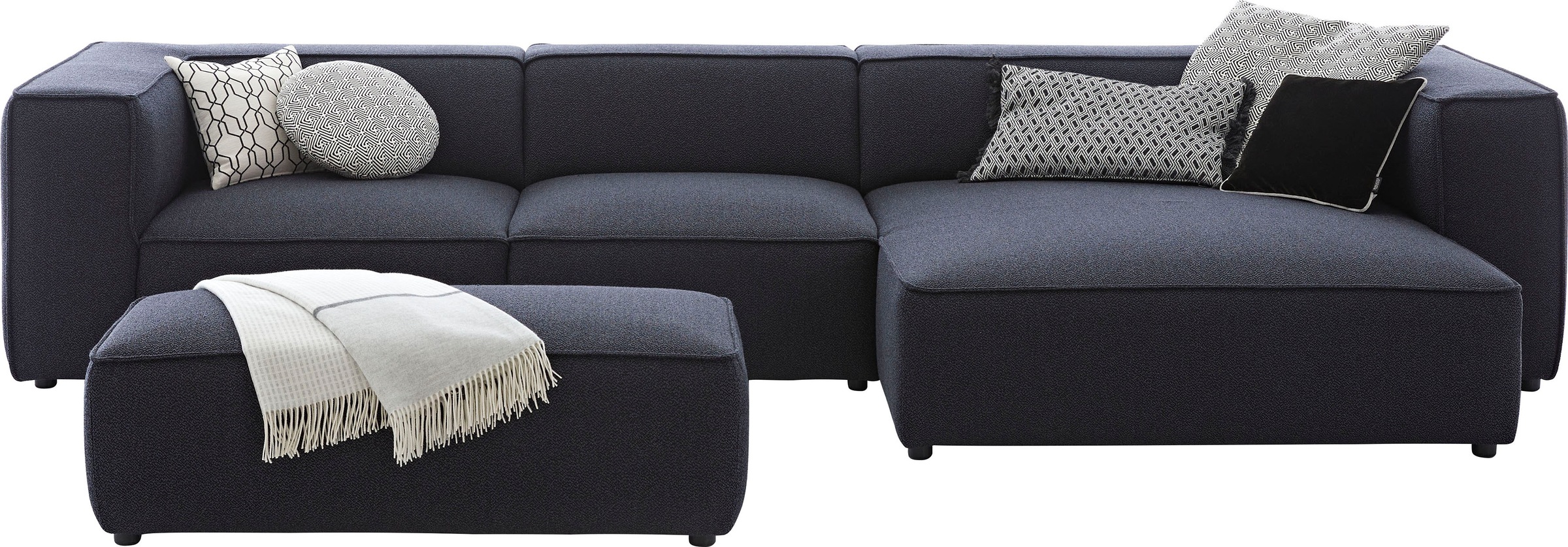 W.SCHILLIG Hocker »around-the-block«, mit eleganter Biese