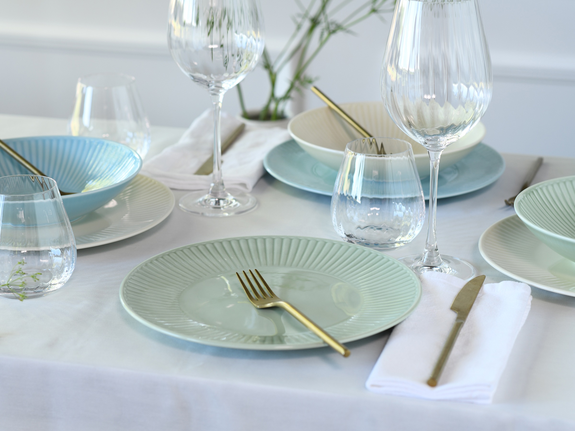 CreaTable Teller-Set »Valencia Pastell, Teller Set 18-tlg« Elegant, Boho Chic