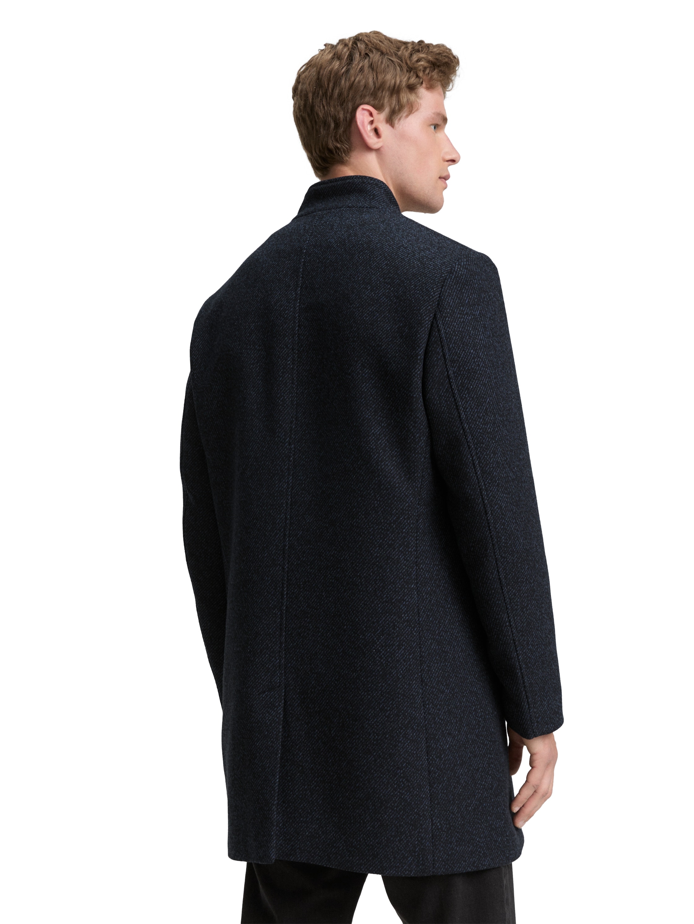 TOM TAILOR Denim Wolljacke, mit Stehkragen