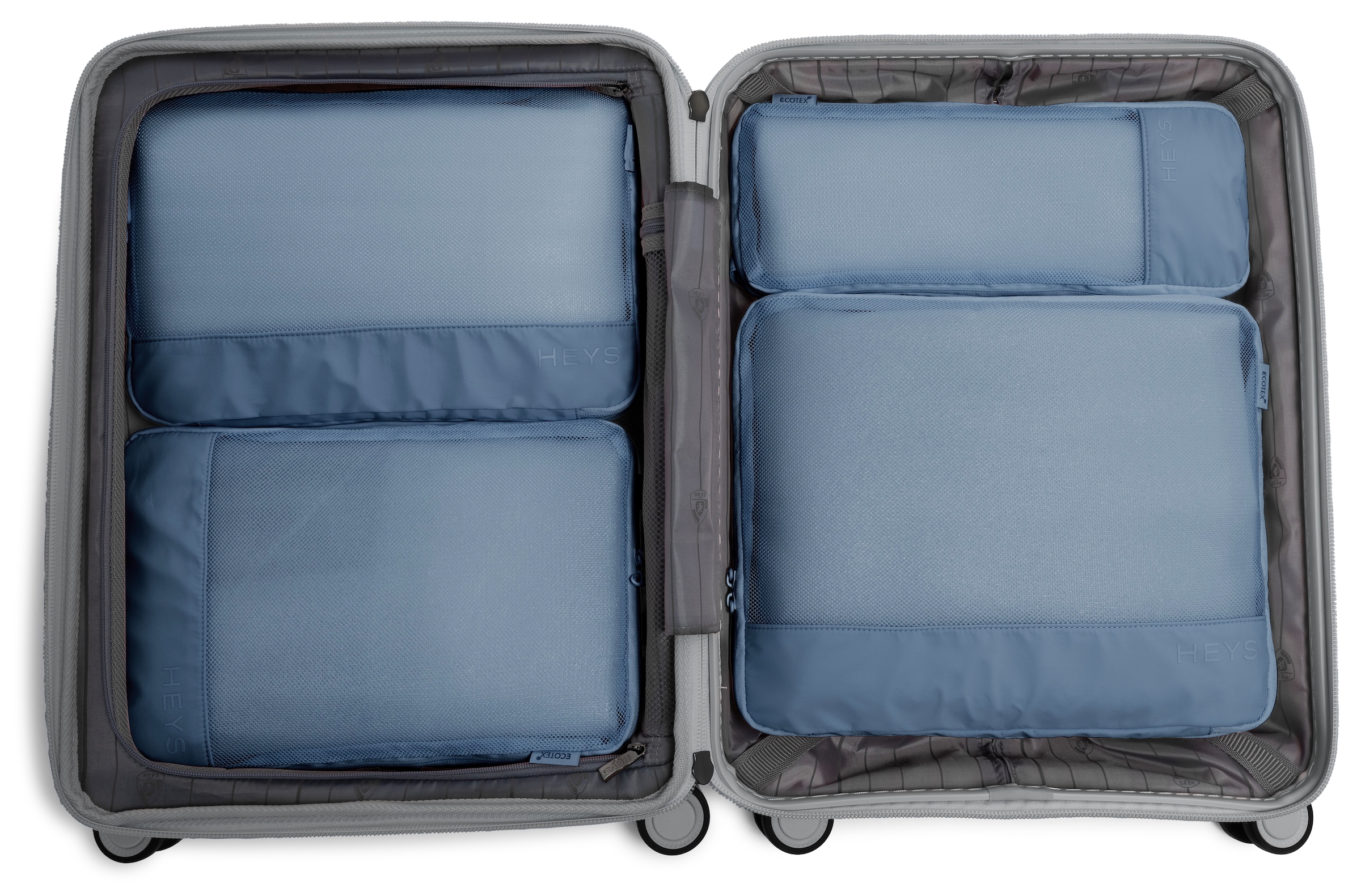 Heys Kofferorganizer »Ecotex Compression Packing Cube«, (Set, 4 tlg.), komprimierbare Packwürfel, Packtaschen, Organizer für Koffer