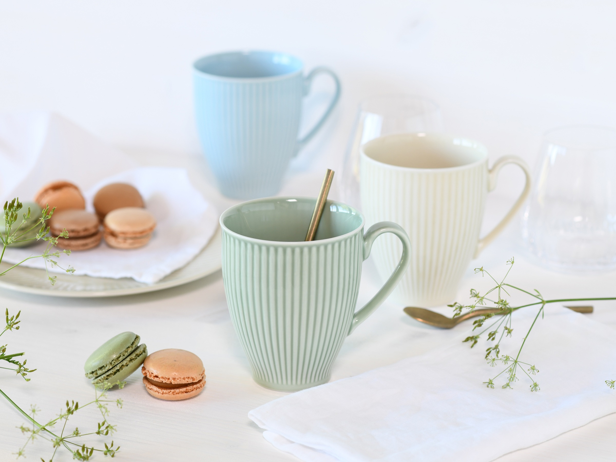 CreaTable Becher »Valencia Pastell, Kaffeebecher, 6-tlg.« Elegant, Boho Chic
