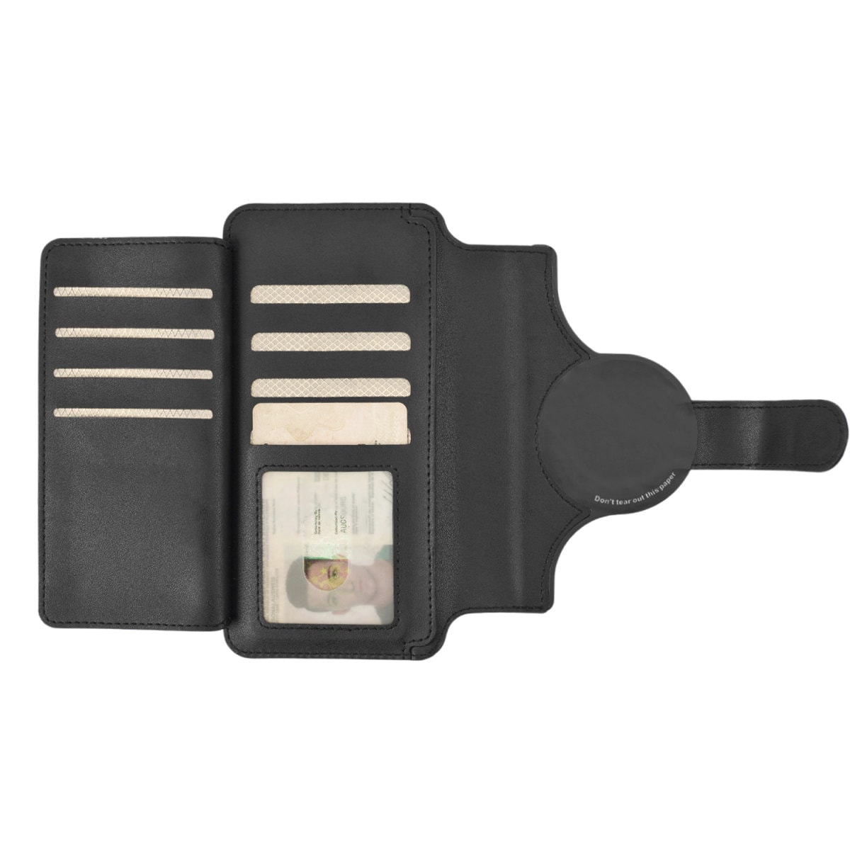 4smarts Flip Case »Universal Magnet Wallet CoinCaddy XL«, MagSafe UltiMag Portemonnaie, RFID Schutz, iPhone 12, 13, 14, 15 Serie