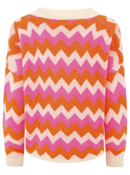 Zwillingsherz Cardigan »"Buntes ZickZack"«, mit figurumspielendem Schnitt