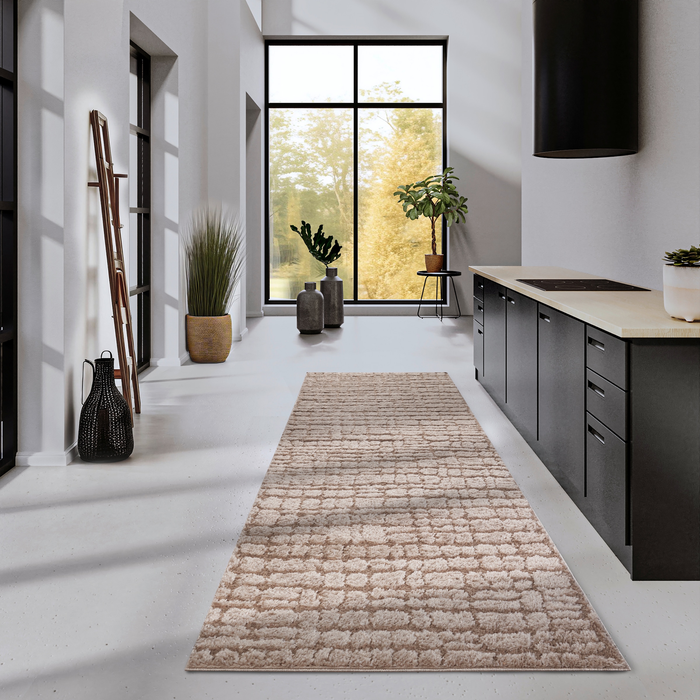 ELLE DECORATION Designteppich »Artistique«, rechteckig, 18 mm Höhe, Hochflor, Shaggy, Läufer, weich, Langflor, modern, Hoch Tief Effekt