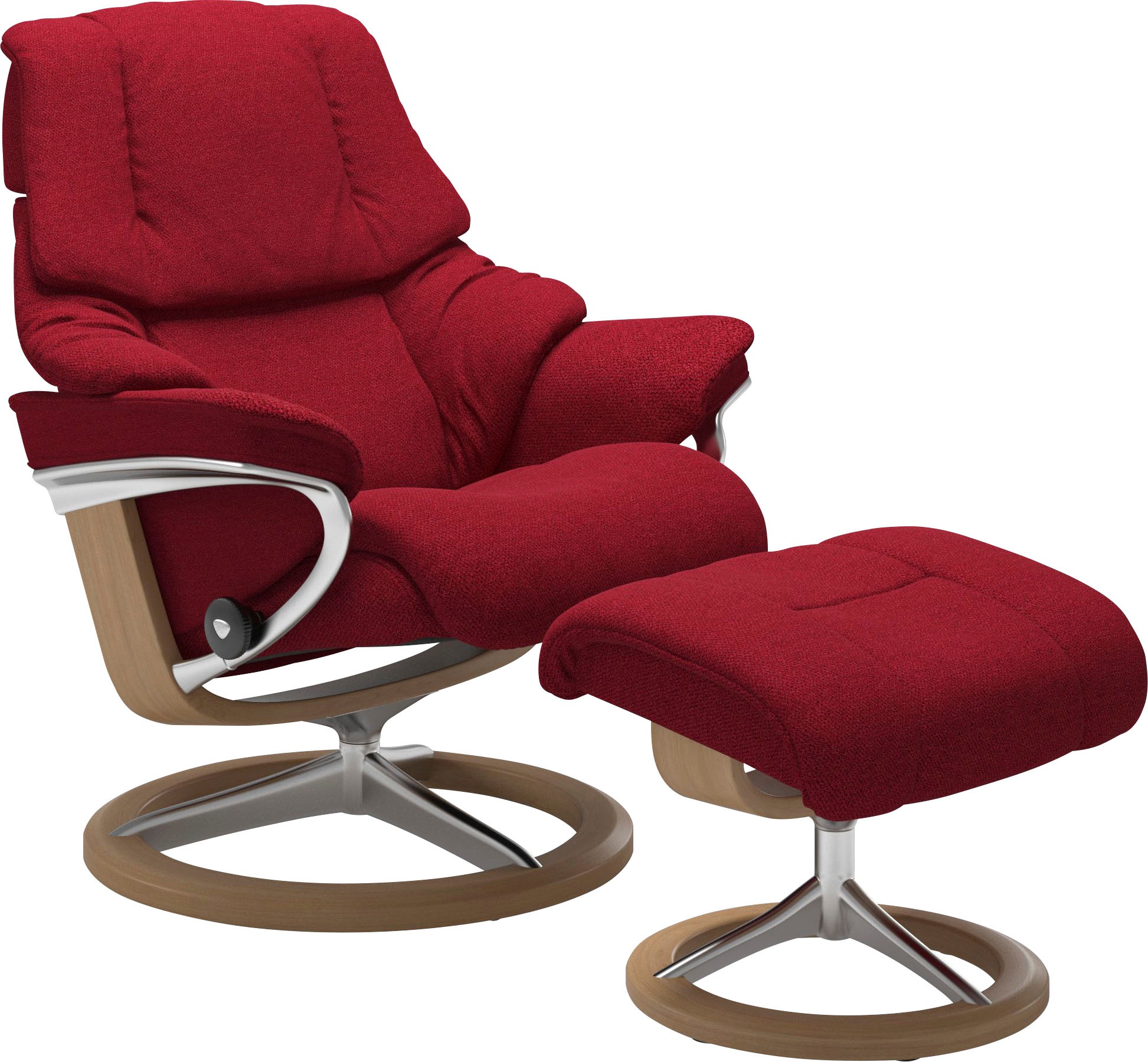 Stressless® Relaxsessel »Reno«, mit Hocker, mit Signature Base, Größe S, M & L, Gestell Eiche