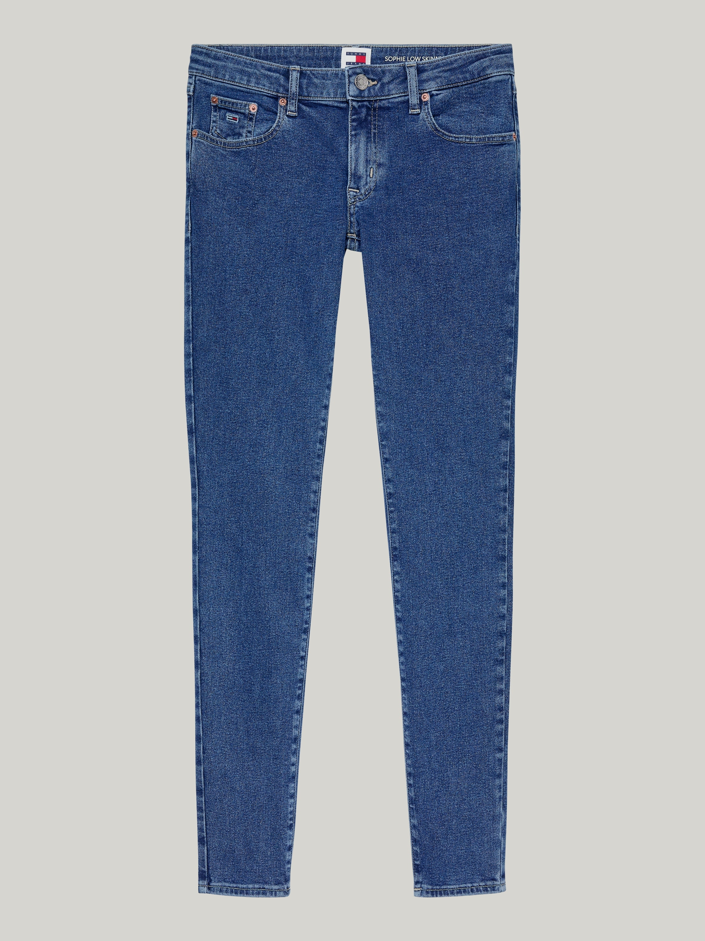 Tommy Jeans Slim-fit-Jeans »Skinny Jeans Marken Low Waist Mittlere Leibhöhe«, mit Faded-Out Effekten