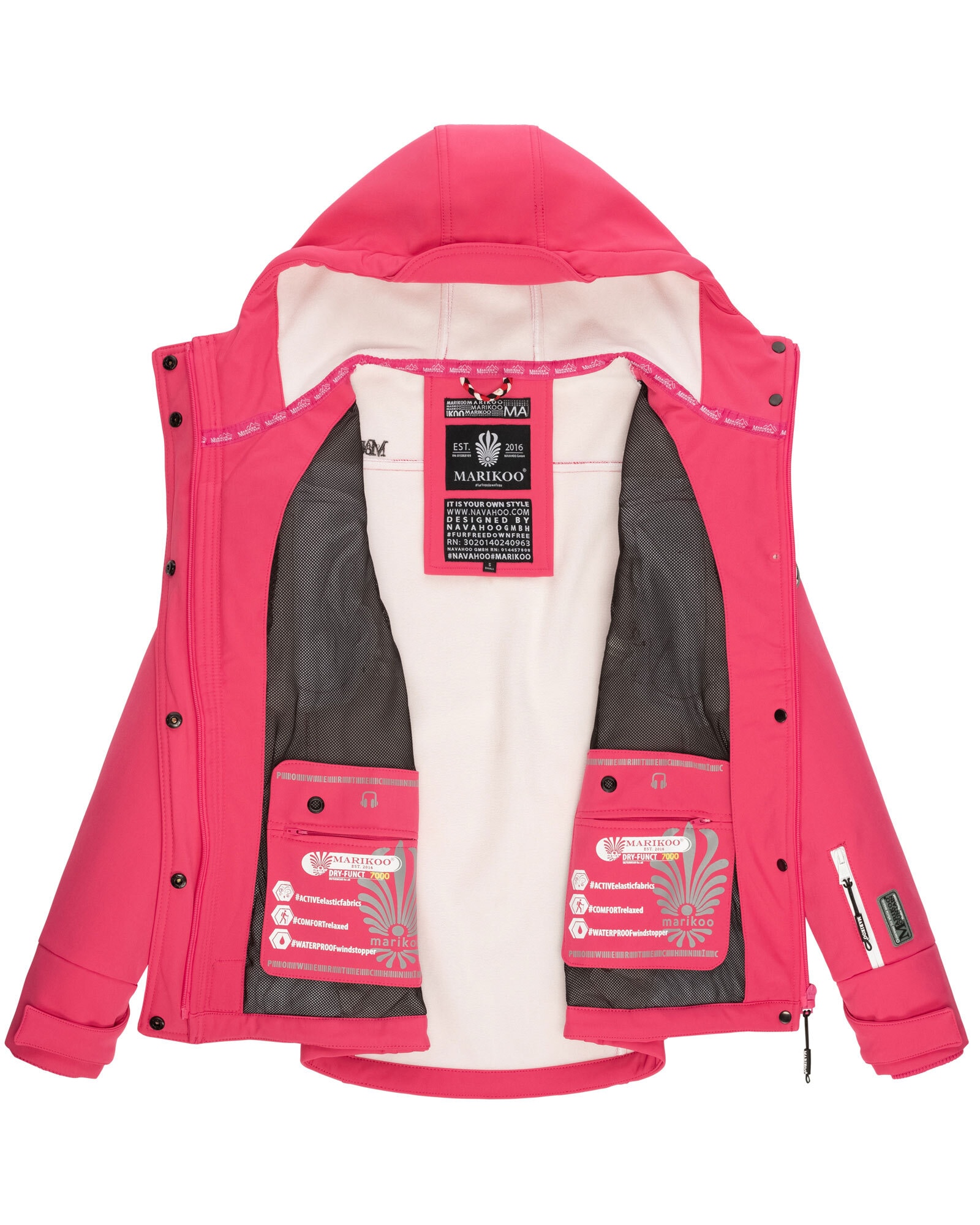 Marikoo Softshelljacke »Marikoo Kleinezicke Damen Softshell Jacke B864«