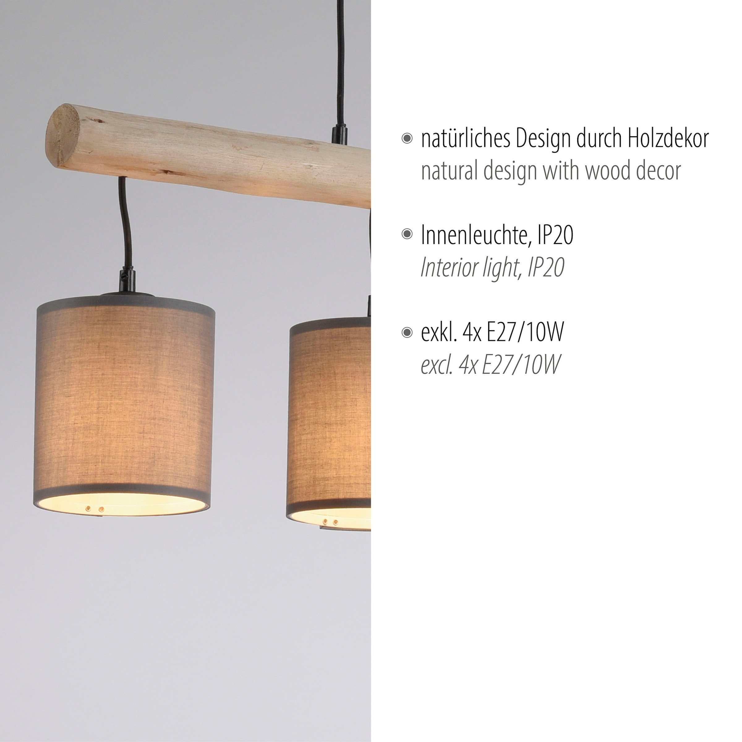 JUST LIGHT Pendelleuchte »GREEN TRIB« E27 1 Stk.