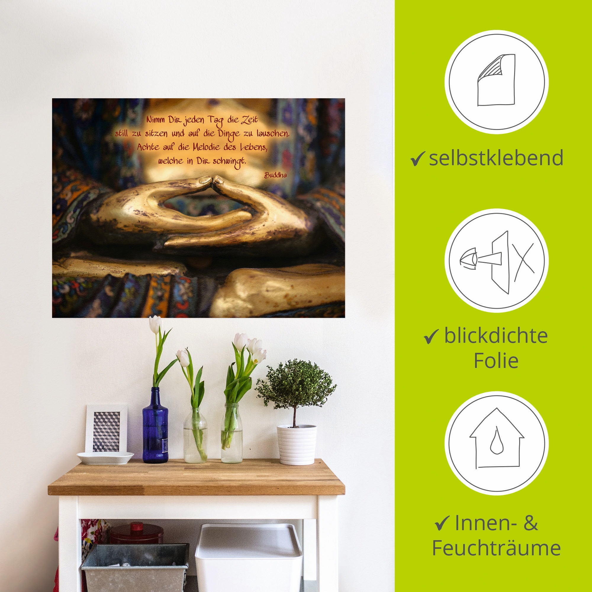 Artland Wandbild »Weisheit«, Religion, (1 St.), als Leinwandbild, Poster, Wandaufkleber in verschied. Größen