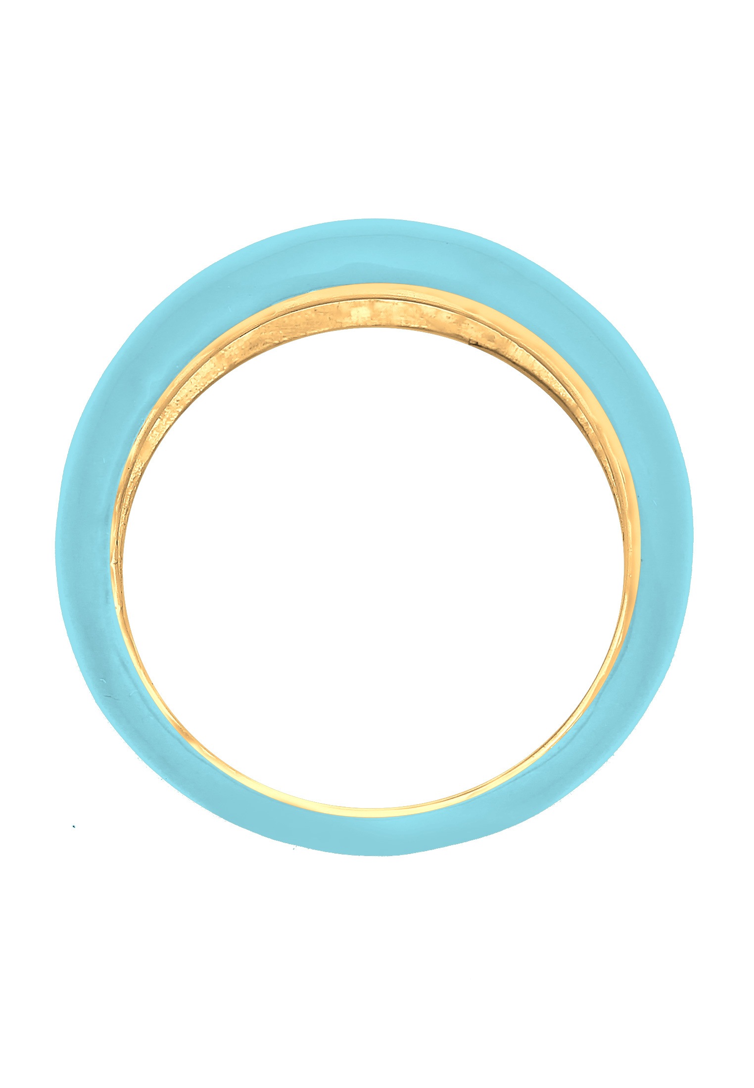 Elli Silberring »Ring Bandring Stapelring Emaille 925er Silber vergoldet«