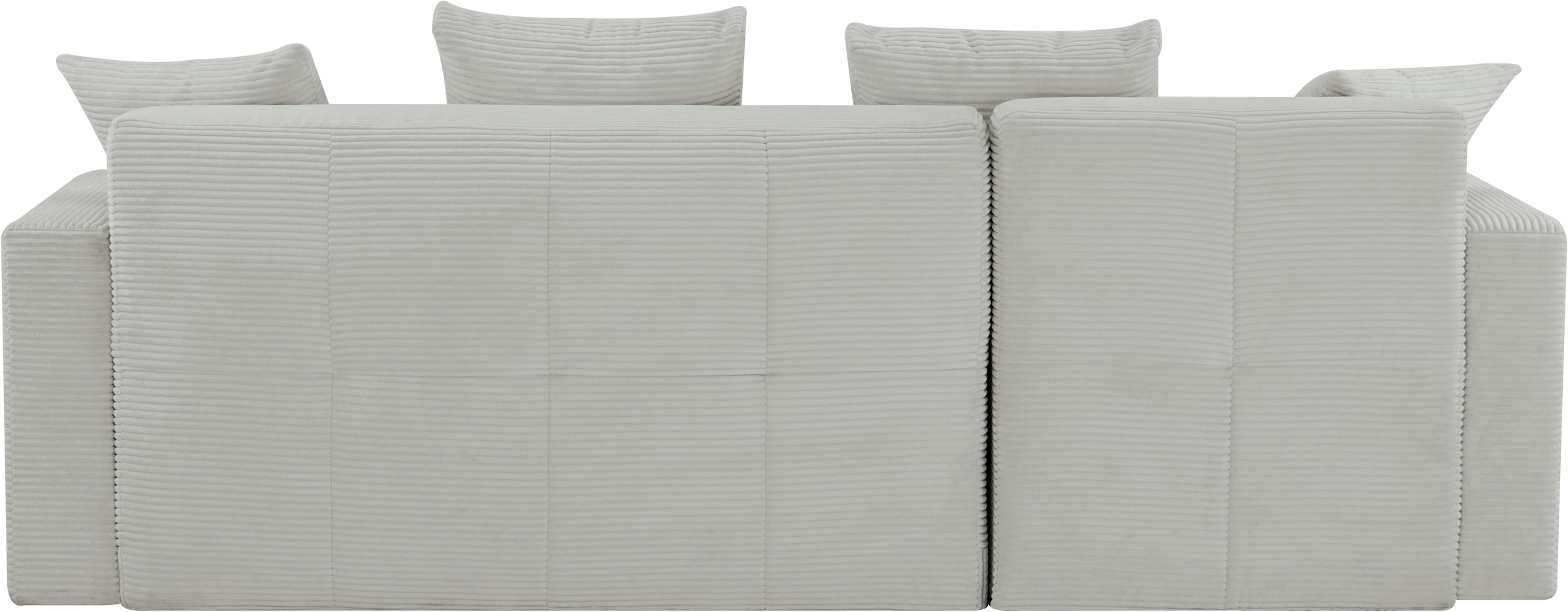 INOSIGN Ecksofa »KILLAM, 217 cm, L-Form, mit Schlaffunktion u. Bettkasten«, Recamiere rechts / links montierbar, in Cord und Webstoff
