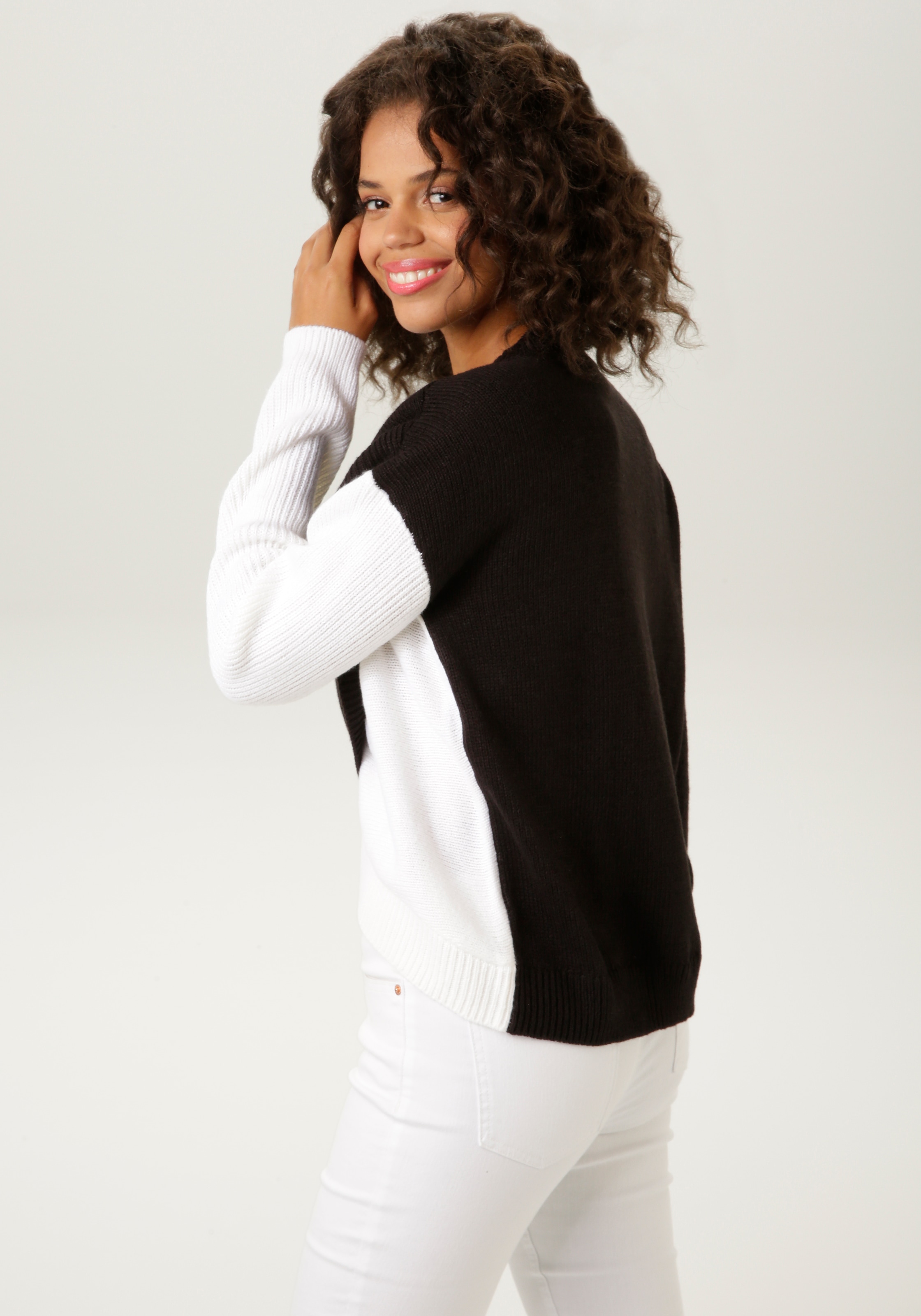 Aniston CASUAL Strickpullover, im extravagantem Lagen-Look