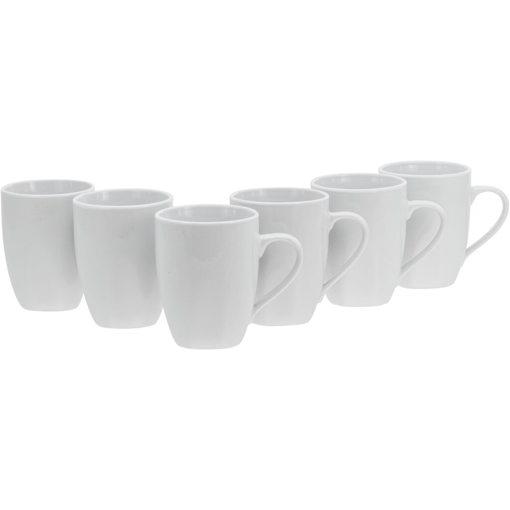CreaTable Becher »Square Weiss«, (Set, 6 tlg.)