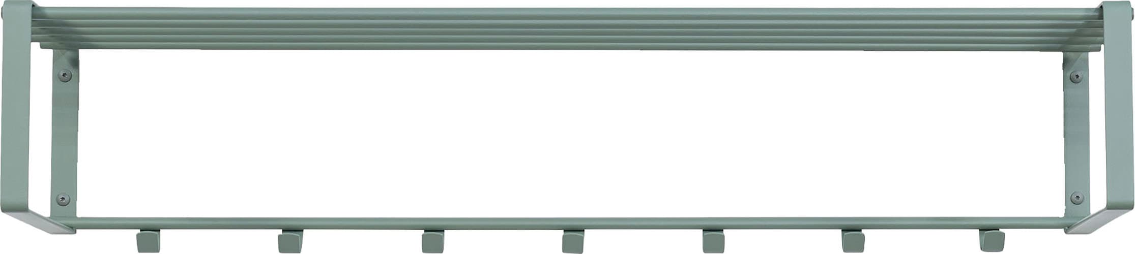 Spinder Design Garderobenleiste »REX«, (1 St.), Wandgarderobe aus Stahl mit Hutablage und 5 bzw. 7 Haken