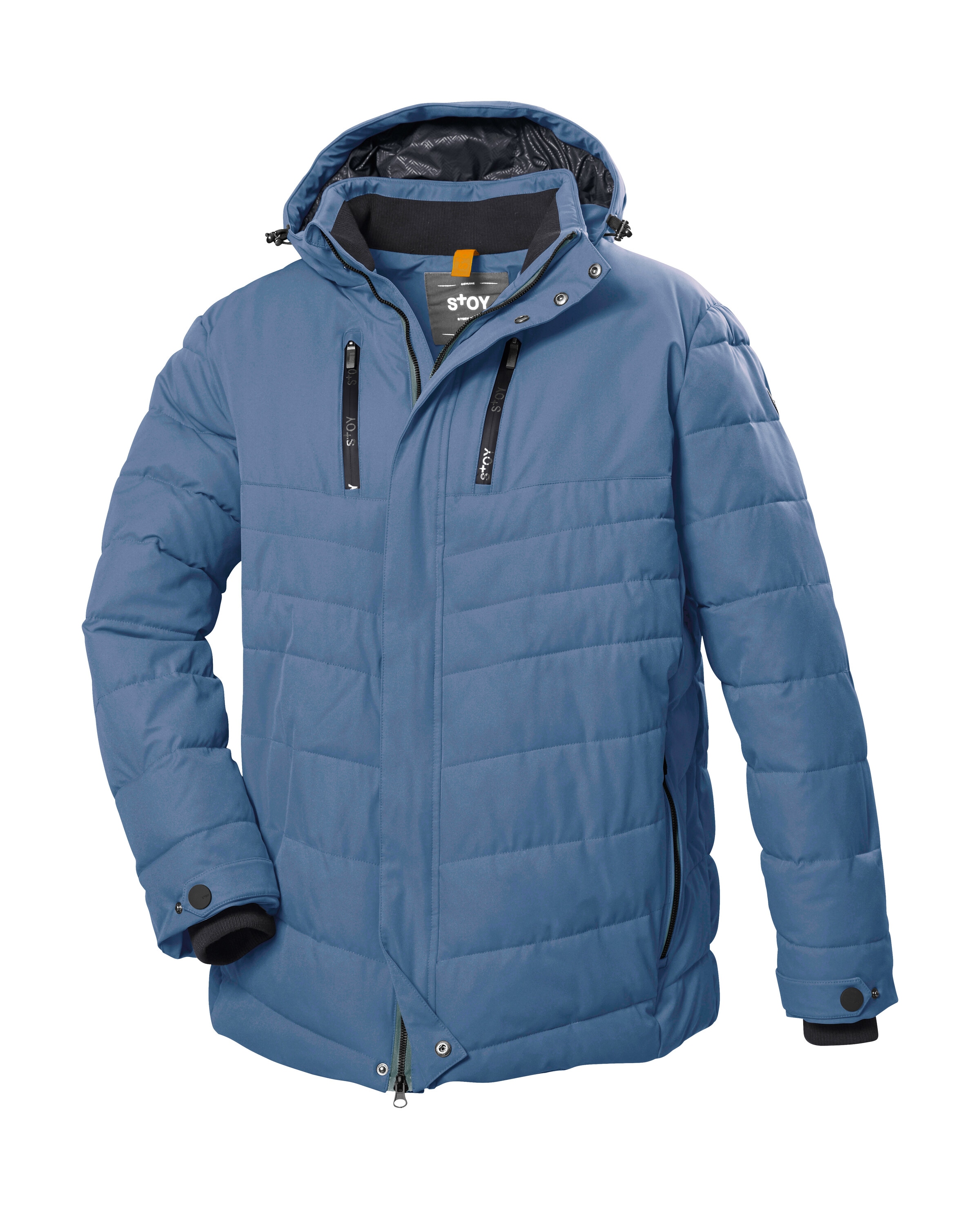 STOY Steppjacke »STW 6 MN QLTD JCKT« Atmungsaktive, wasserabweisende Steppjacke mit abnehmbarer Kapuze