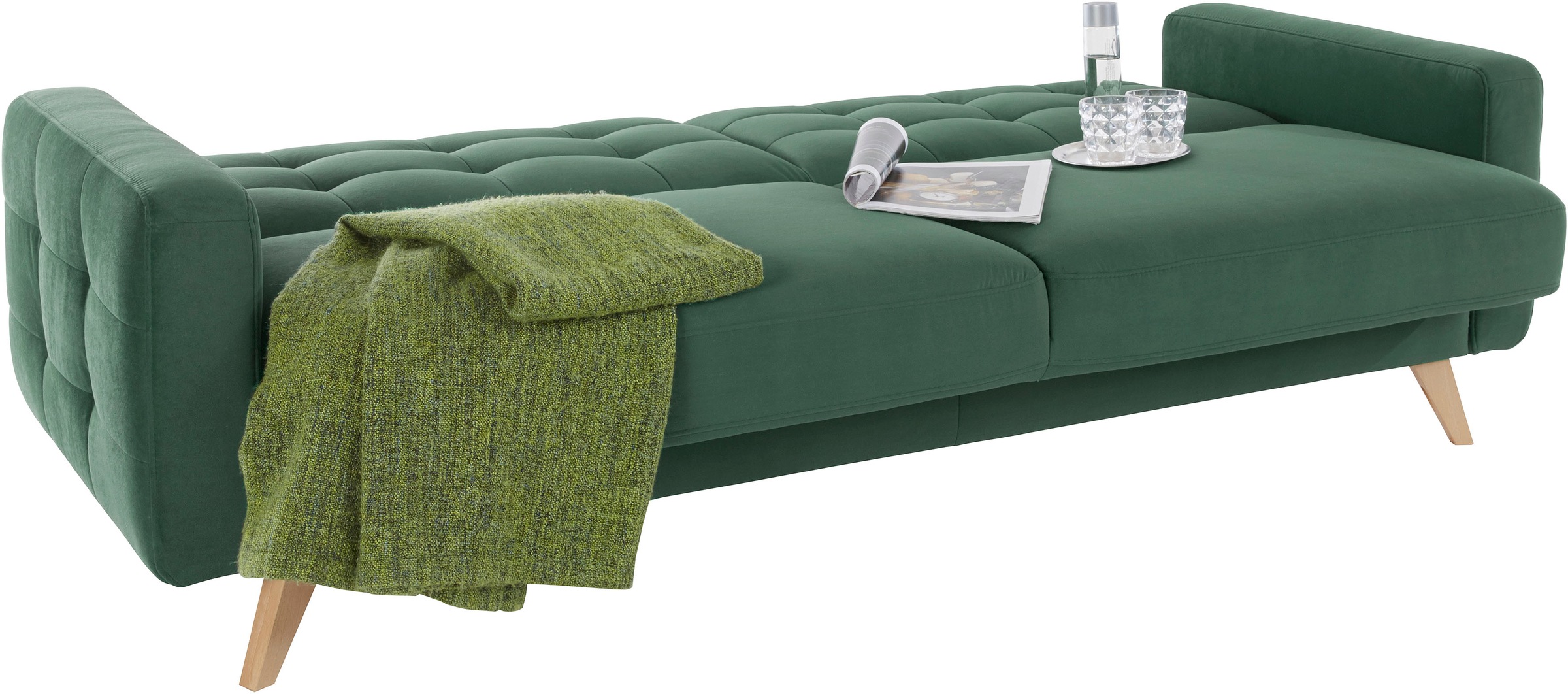 exxpo - sofa fashion 3-Sitzer »Nappa, kompakt und komfortabel, bequem, zeitloses Design, L-Form«, tolle Detailverarbeitung