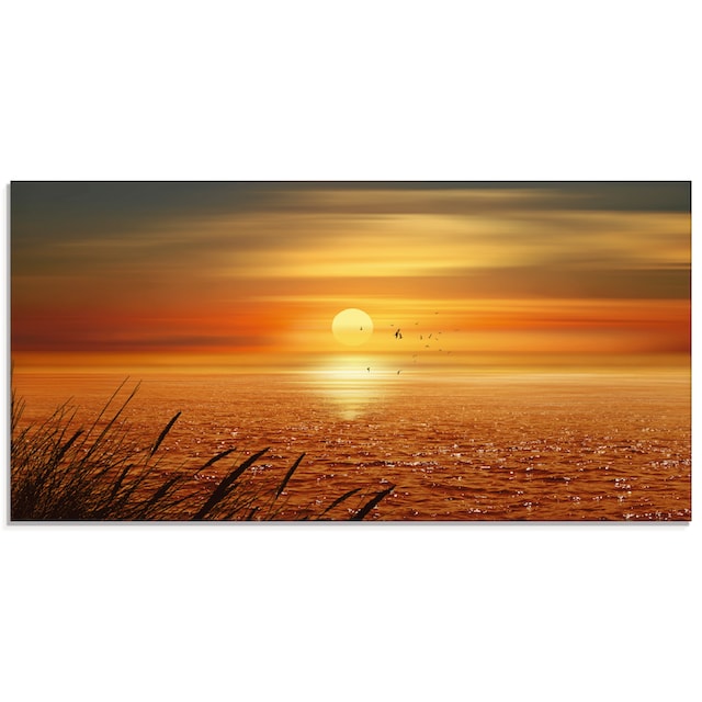 Artland Glasbild »Sonnenuntergang über dem Meer«, Sonnenaufgang &  -untergang, (1 St.), in verschiedenen Größen kaufen online bei OTTO