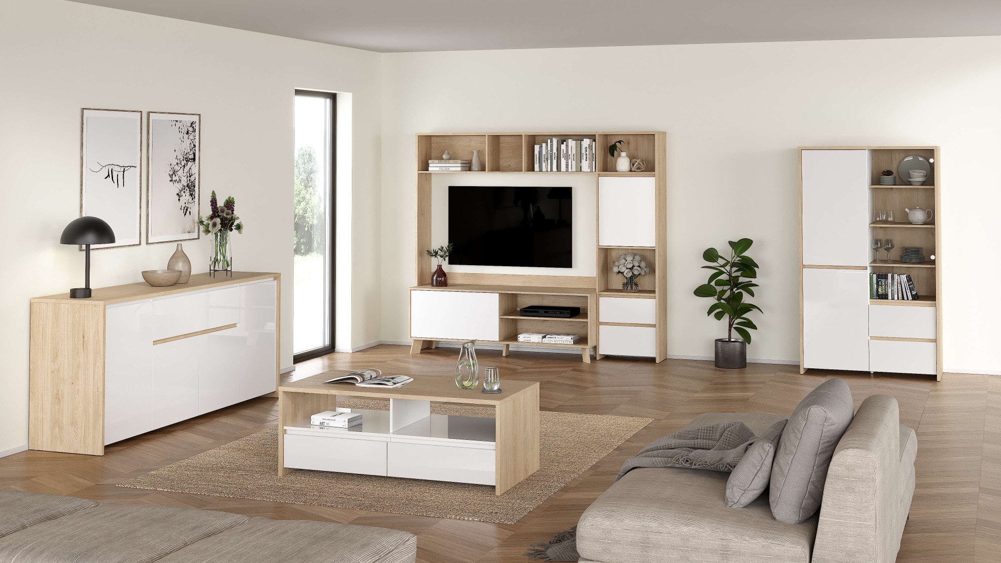 INOSIGN Couchtisch »Next Beistelltisch, Wohnzimmertisch, Abstelltisch,«, Ablagefläche, 2 Schubladen, Breite 120 cm, Höhe 45 cm