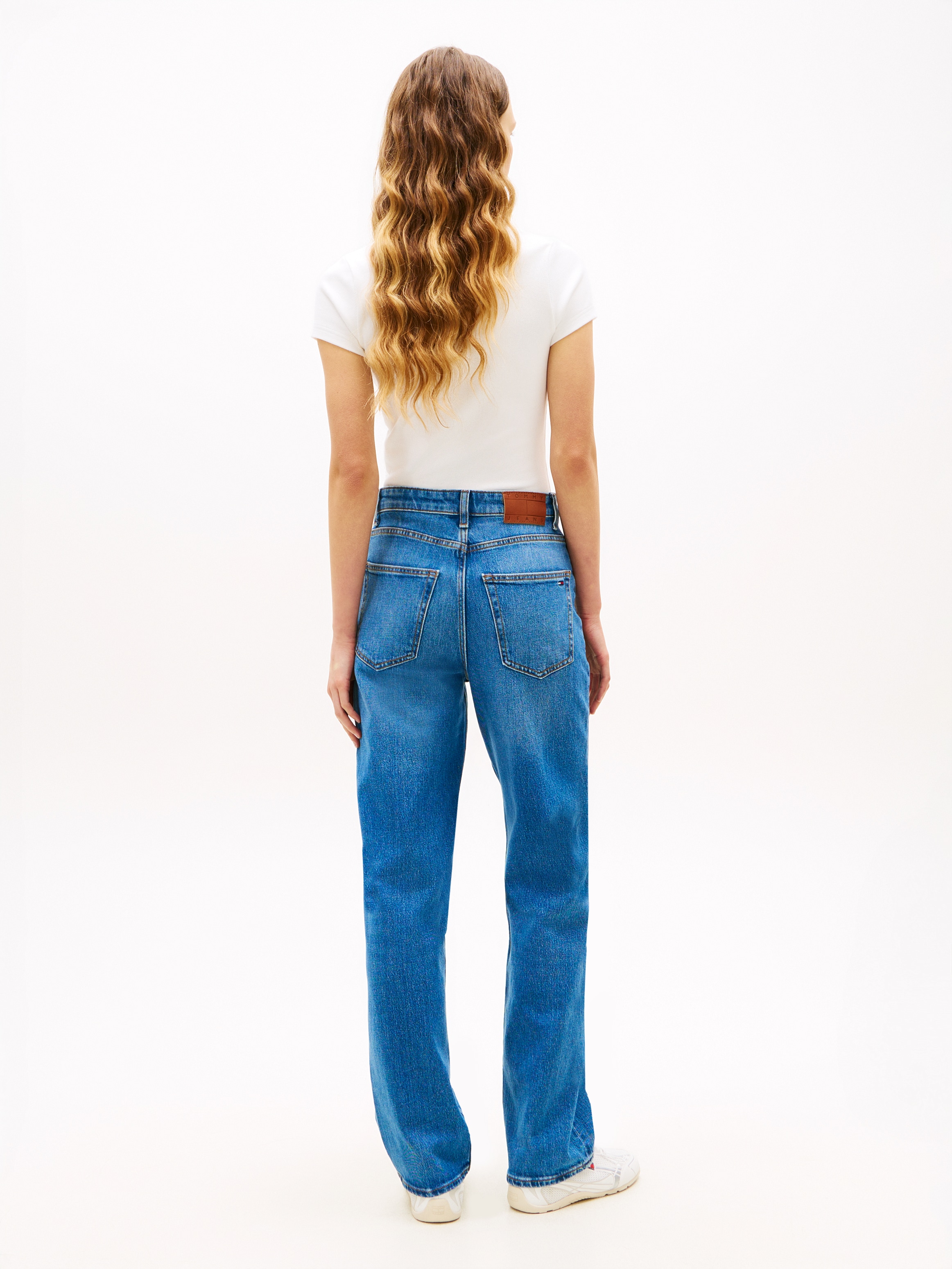 Tommy Jeans Straight-Jeans »LAYLA HR SLIM STR« High Waist, Baumwoll-Qualität