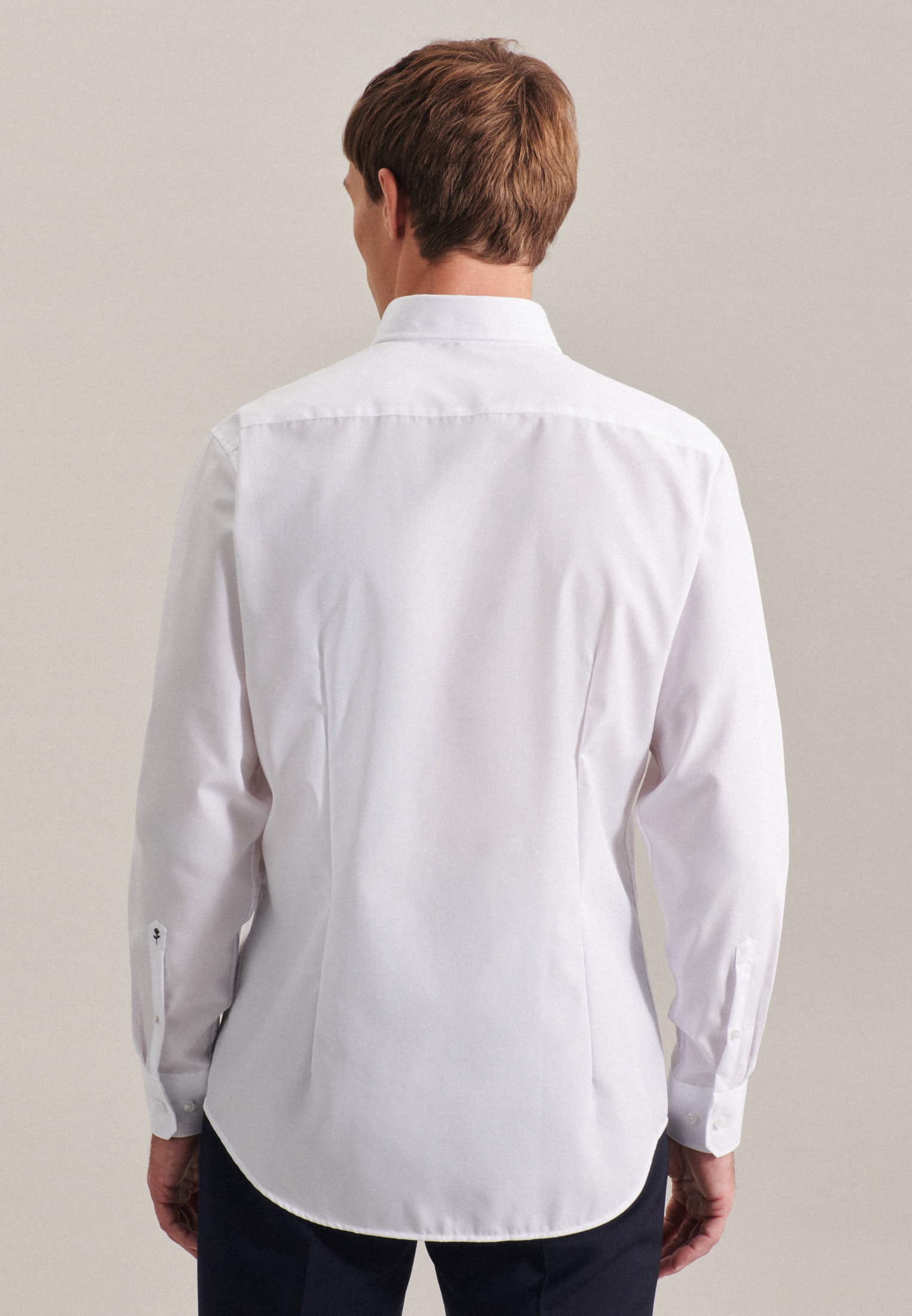 seidensticker Businesshemd »Shaped«, Shaped Langarm Button-Down-Kragen Uni