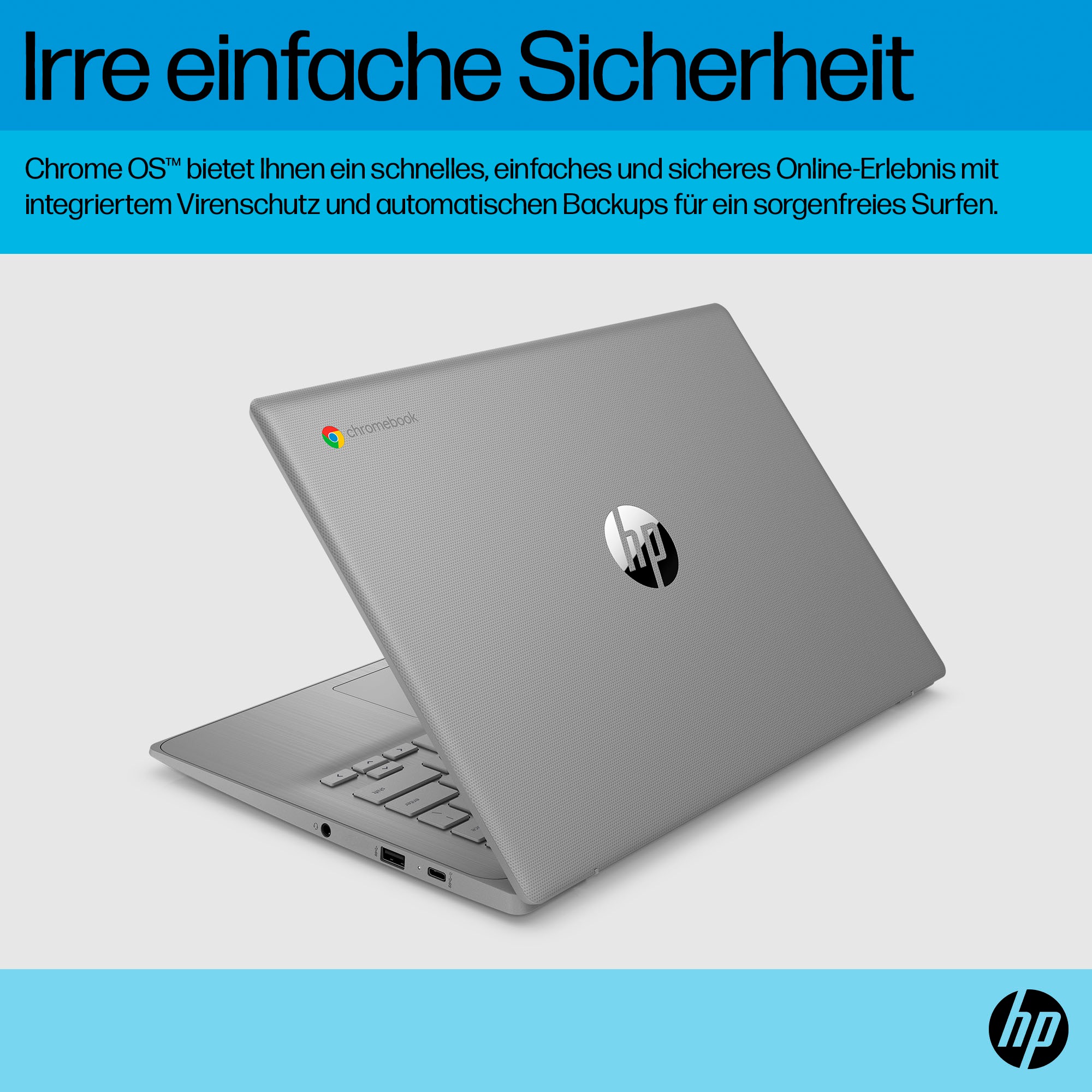 HP Chromebook »14a-ne1210ng«, 35,6 cm, / 14 Zoll, Intel, Celeron, UHD Graphics, 64 GB SSD