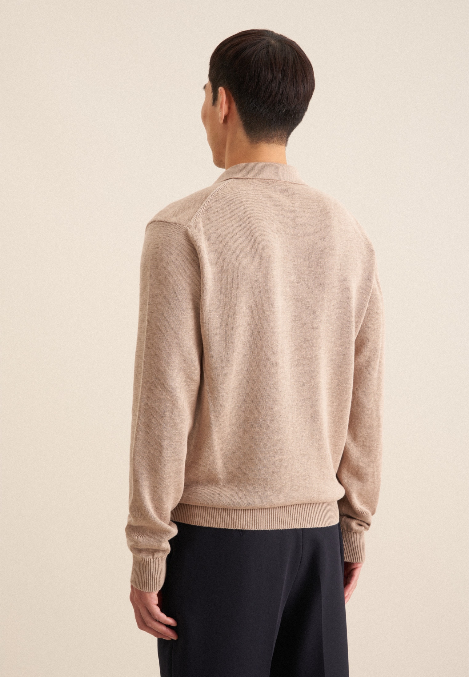 seidensticker Strickpullover »Regular«, Langarm Kragen Uni