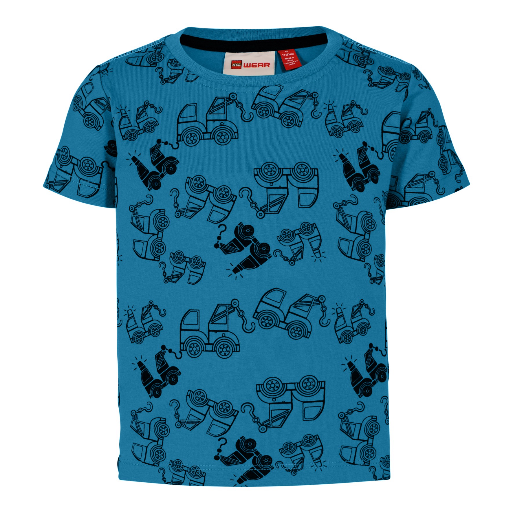 LEGO® Wear Kurzarmshirt »LWTOMMAS 303«, hat einen all-over Druck mit Abschleppwagen