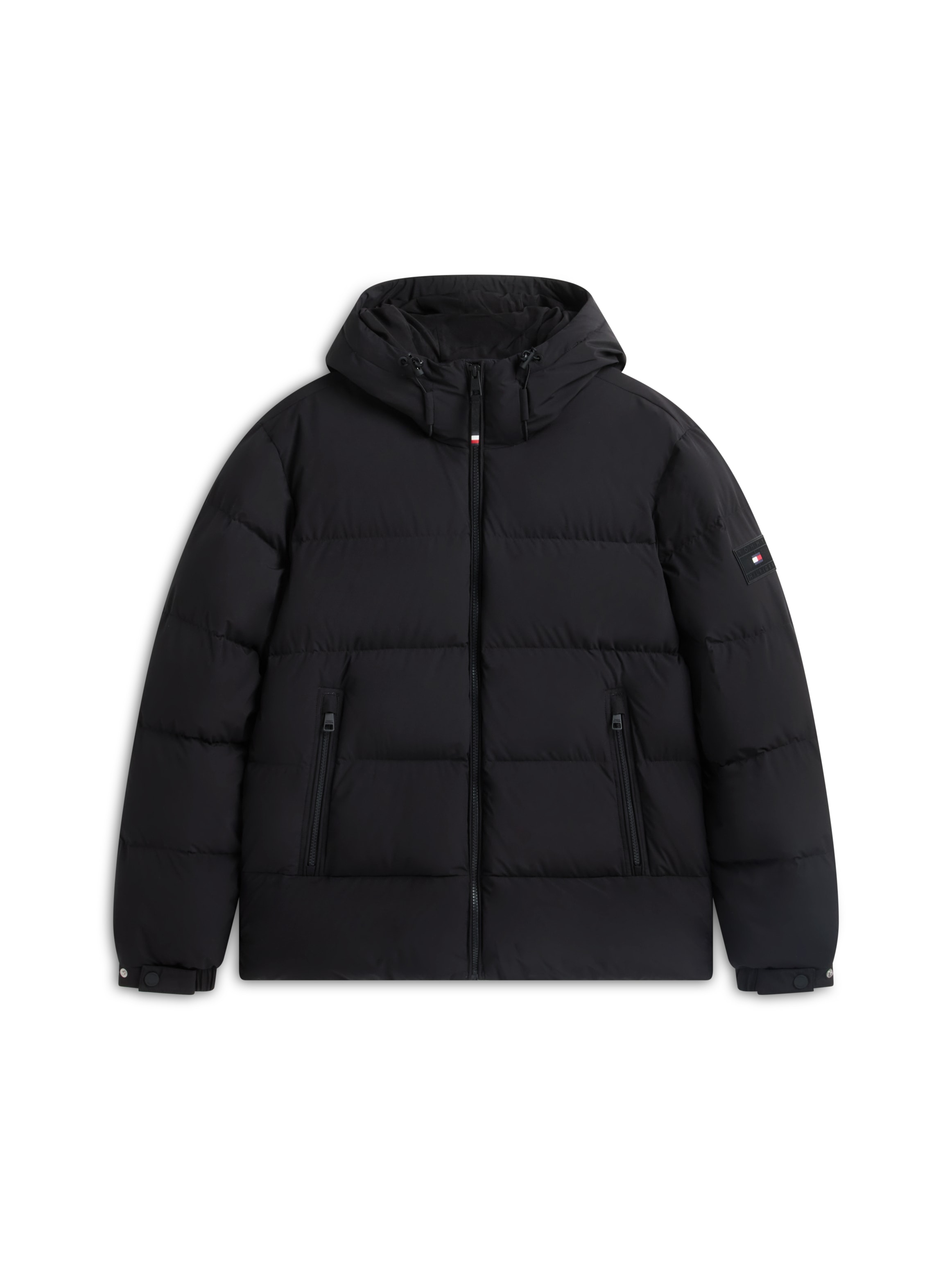 Tommy Hilfiger Daunenjacke »DOWN HOODED PUFFER JKT« mit Kapuze mit Logo-Patch, mit Kapuze, mit Daunenfüllung