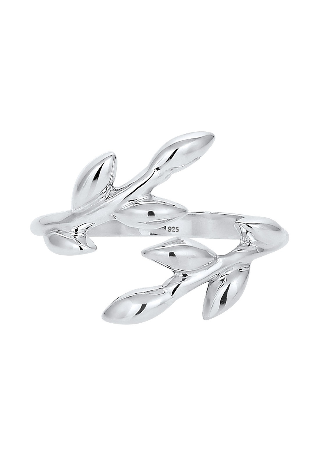 Elli Silberring »Ring Olivenzweig Blatt 925 Sterling Silber verstellbar«
