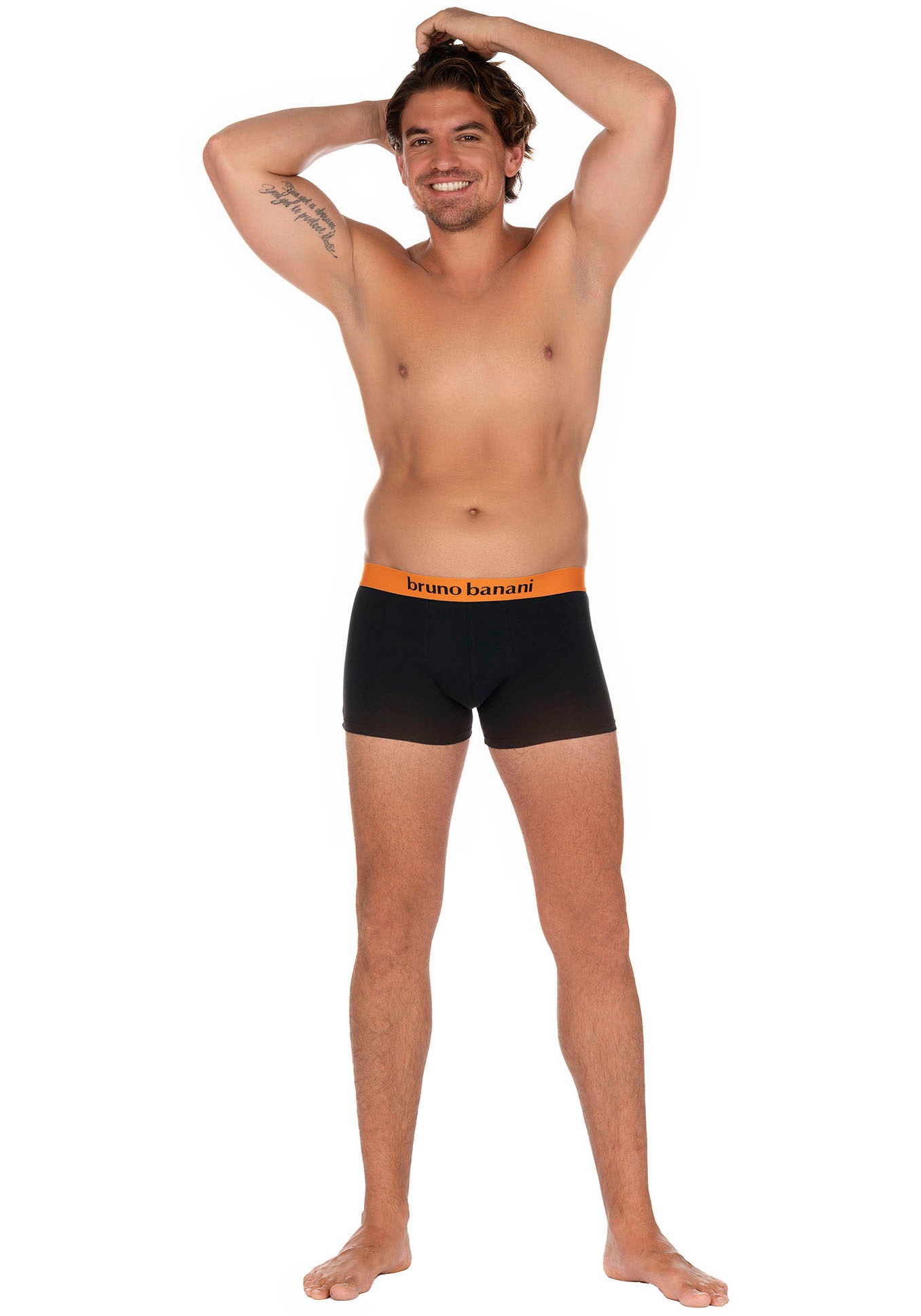 Bruno Banani Boxer, (2er Pack), mit kontrastreichem Logobund