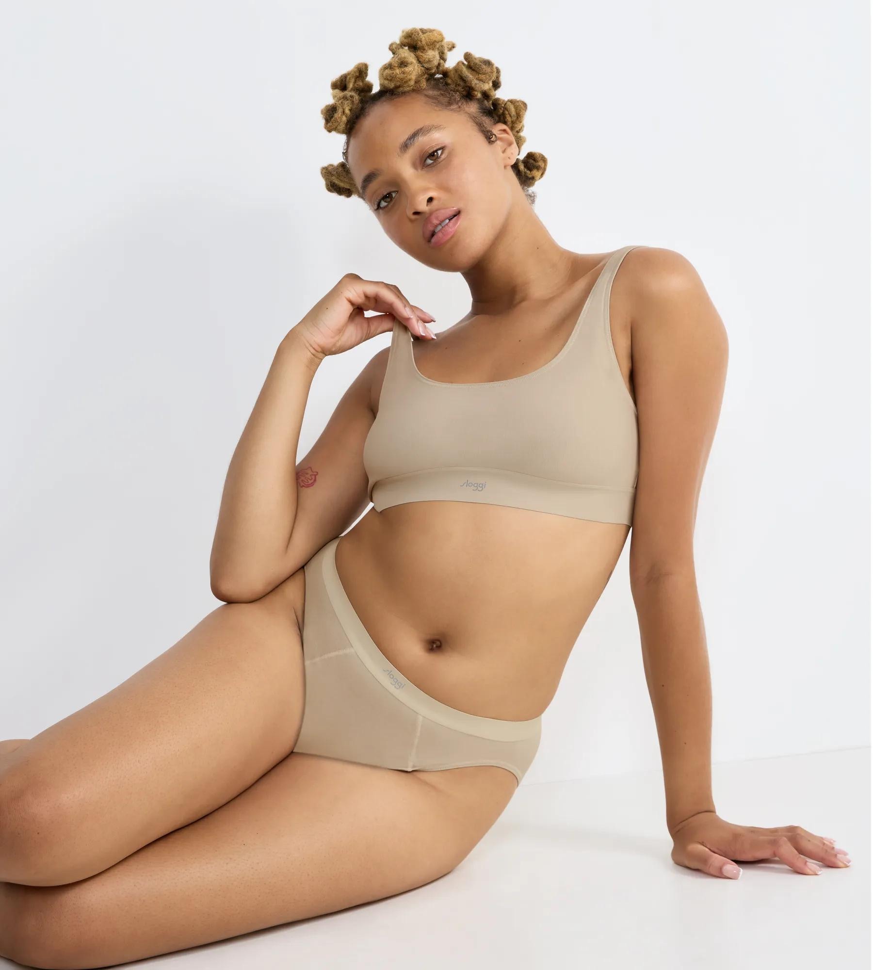 sloggi Bustier »EVER Ease« temperaturausgleichend, Baumwolle, U-Ausschnitt, atmungsaktiv
